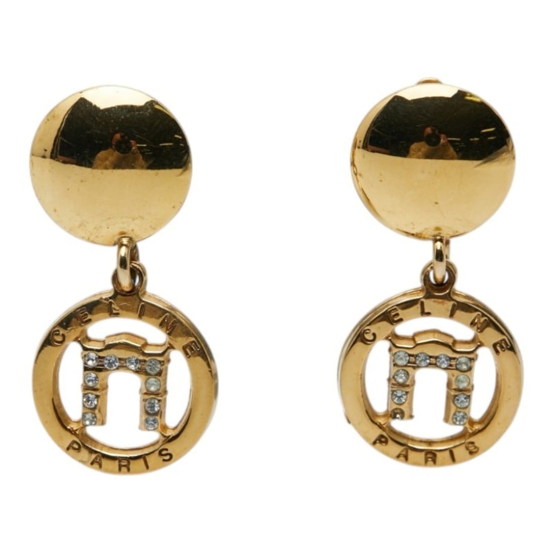 Celine Logo Earrings, Gold Plated, Women's: --- Catalog ---Category: SizeSize (HxWxD): 42.20mm x 20.20mm / 1.66'' x 0.80''Category: DesignType: Clip earringsColor: GoldGender: WomenMaterial: Gold platingCategory: GeneralBrand: Celine--- Item Li
