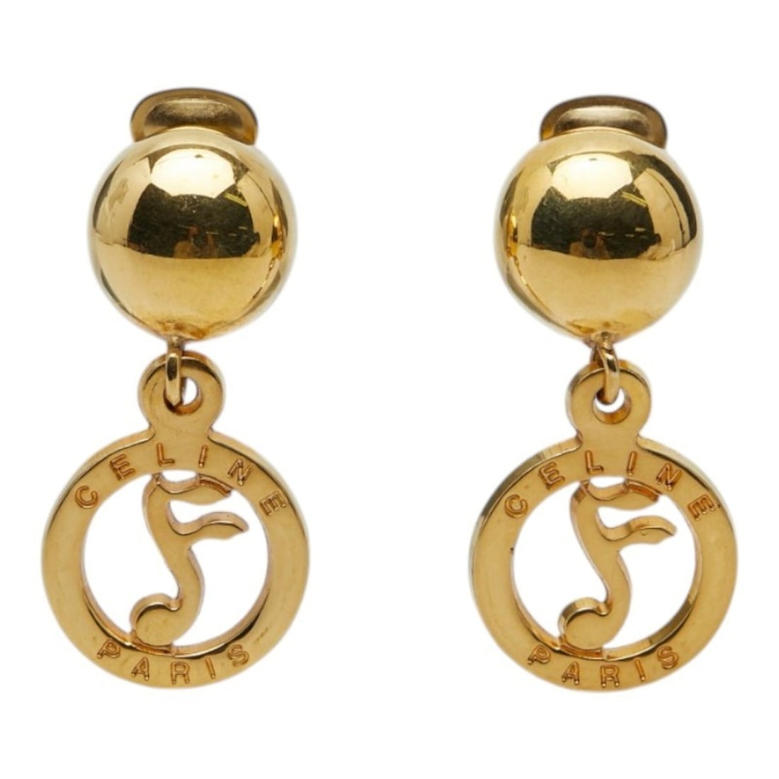 Celine Musical Note Round Earrings, Gold Plated, Women's CELINE: --- Catalog ---Category: SizeSize (HxWxD): 49.00mm x 23.00mm / 1.93'' x 0.91''Category: DesignType: Clip earringsColor: GoldGender: WomenMaterial: Gold platingCategory: GeneralBrand: Celine--- Item Li