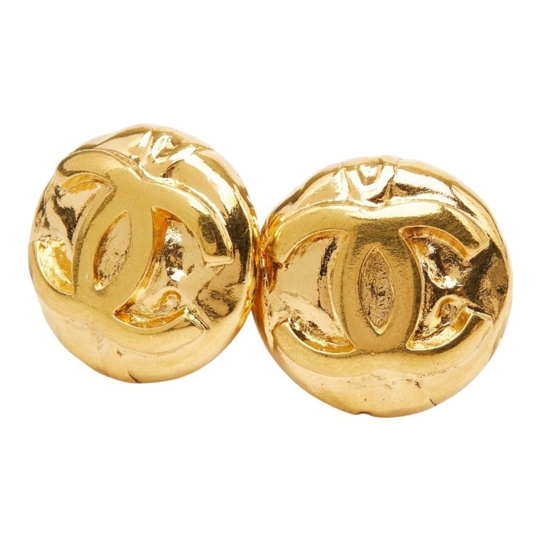 Chanel Coco Mark Earrings, Gold Plated, Women's CHANEL (1 of 10)