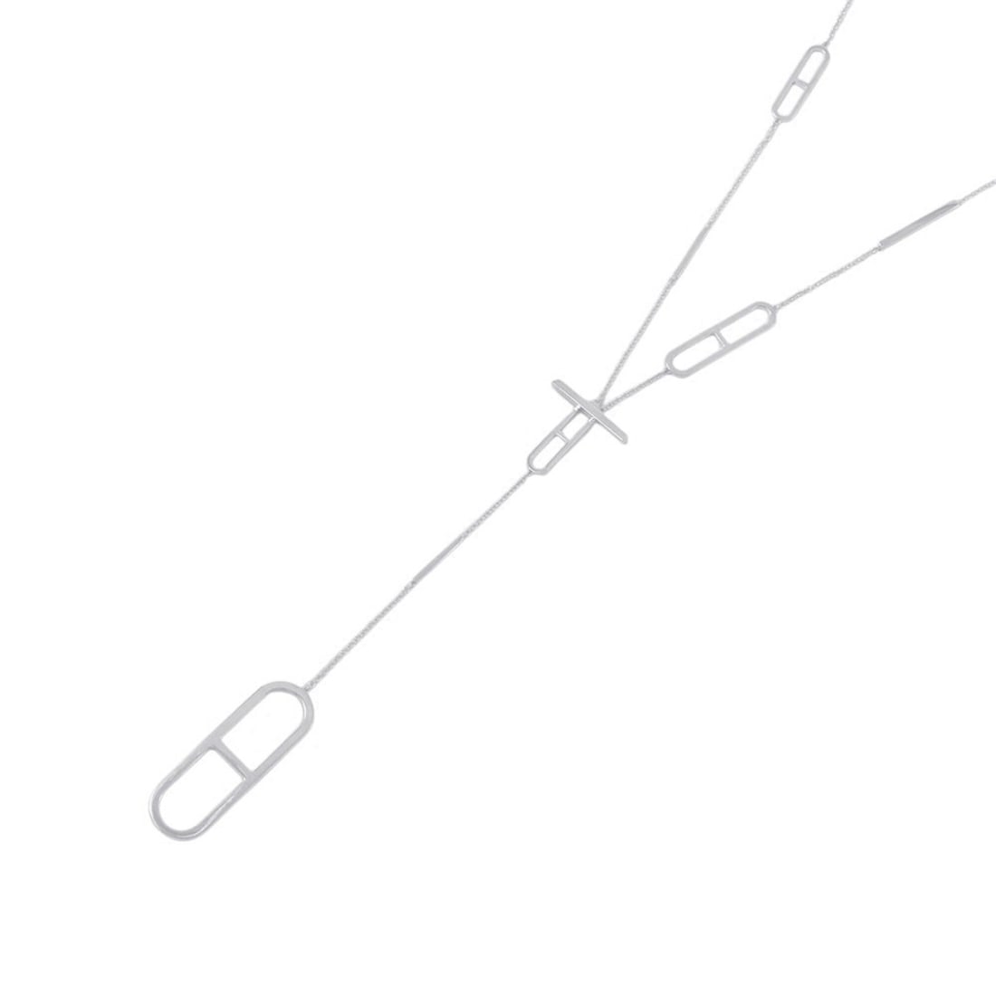 Hermes Ever Chaine d'Ancre Necklace, Size 80, SV925 Silver, HERMES Long: --- Catalog ---Category: SizePendant Size: 190mm x 20mm / 7.48'' x 0.78''Neck Circumference: 61.5 cm / 24.21''Category: DesignColor: SilverGender: Women,MenMaterial: Silver 925Necklace Type: NecklaceC