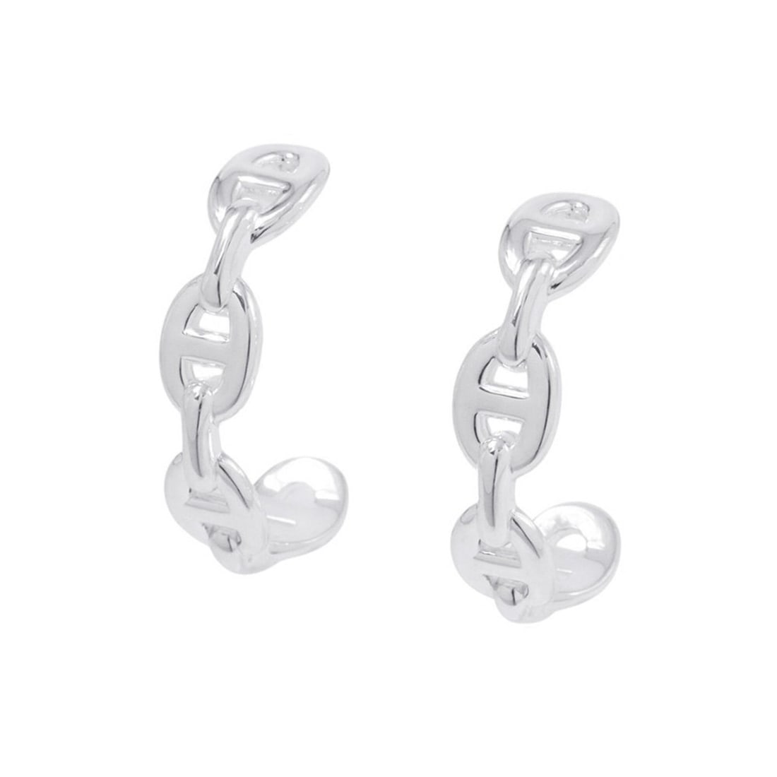 Hermes Chaine d'Ancre Enchainée TPM Stud Earrings, SV925 Silver, HERMES (1 of 20)