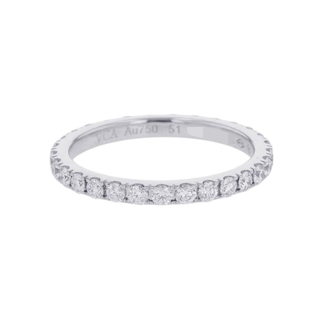 Van Cleef & Arpels Felicite Eternity Ring with 29 Diamonds (0.7ct total), 18K White Gold, Size 51, (1 of 18)