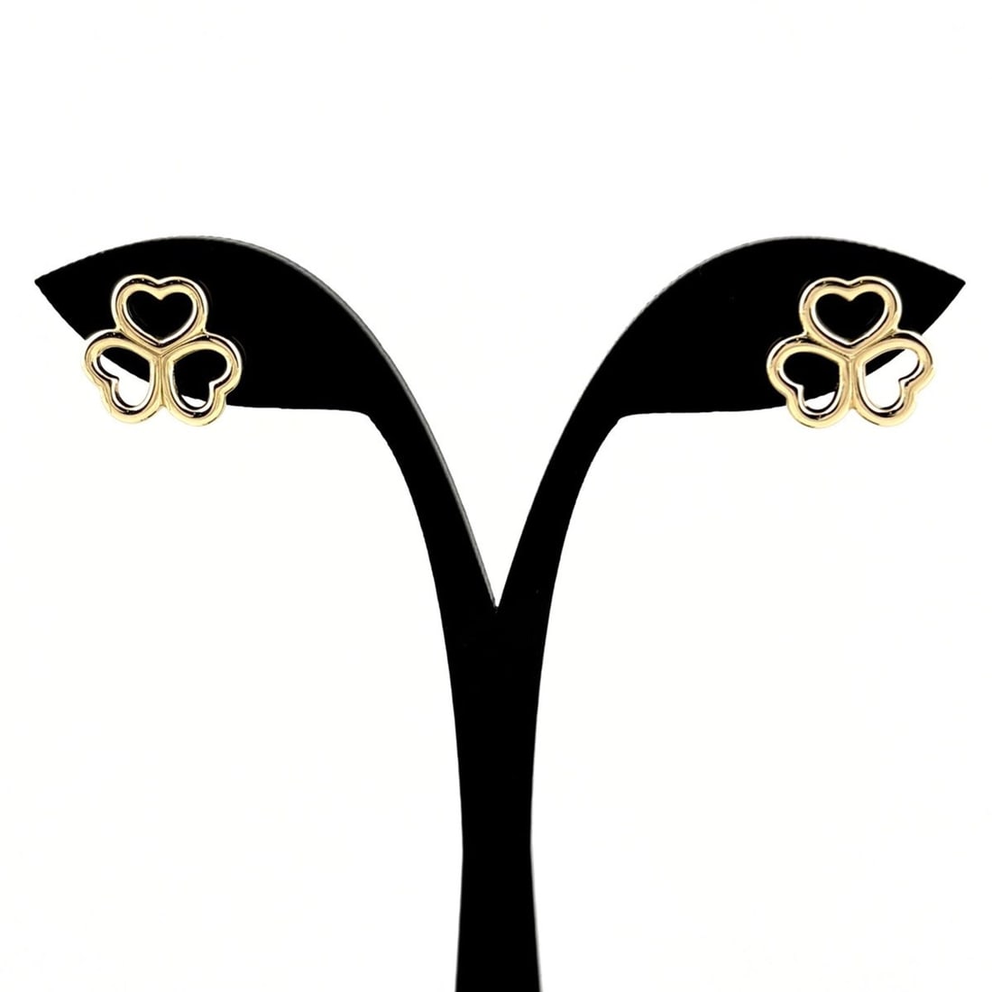 Tiffany & Co. Heart Clover Motif Earrings, Yellow Gold (YG), 750, Three-Leaf Women's.: --- Catalog ---Category: SizeSize (HxWxD): 14.10mm x 13.20mm / 0.56'' x 0.52''Category: DesignType: Stud earringsGender: WomenMaterial: Yellow gold (18K)Category: GeneralBrand: Tiffany--- Item List --