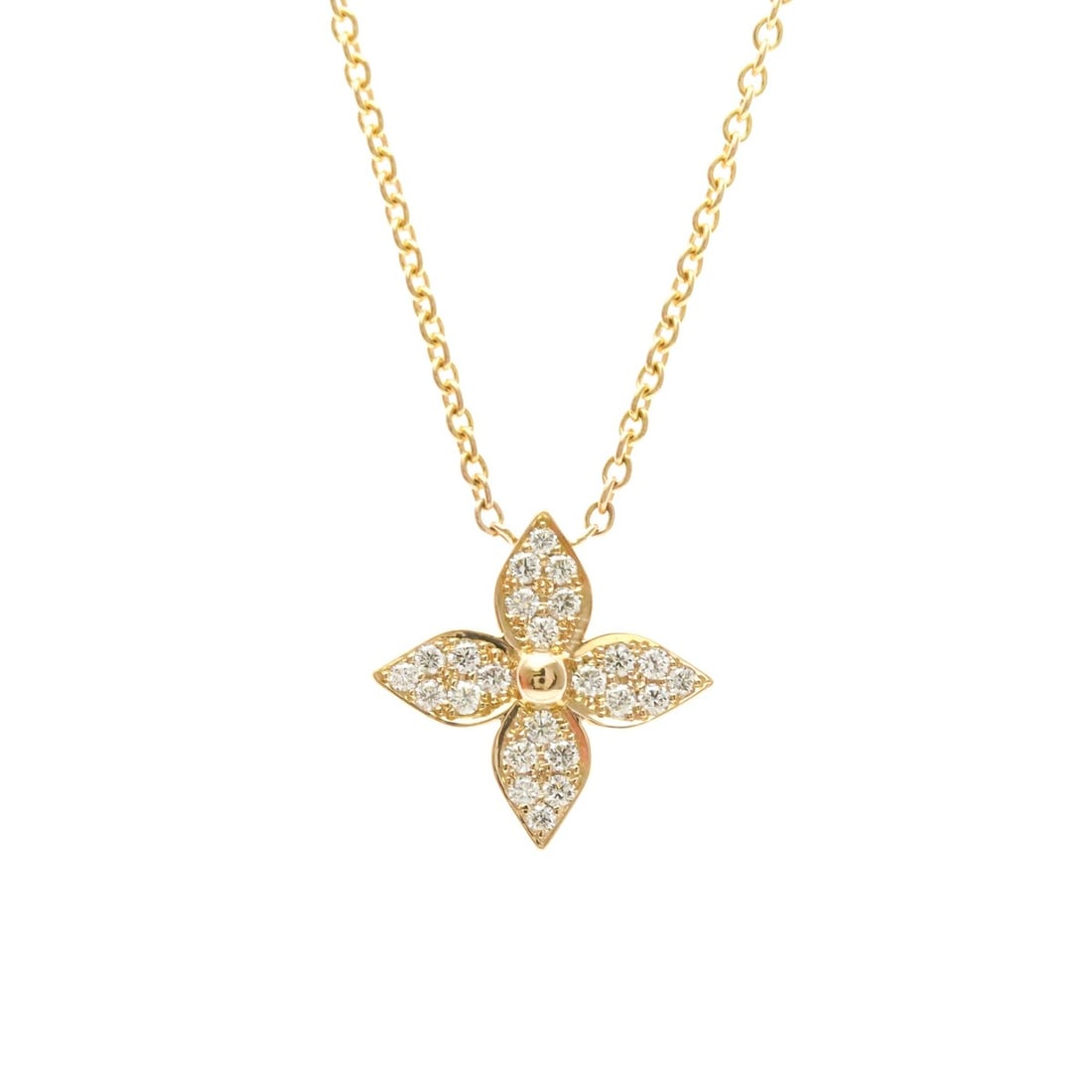 Louis Vuitton Star Blossom Diamond Necklace Pink Gold (18K) Diamond Women,Men Fashion Pendant: --- Catalog ---Category: SizeWeight: 4.8g / 0.16oz.Pendant Size: 14.5mm x 14.5mm / 0.57'' x 0.57''Neck Circumference: 39 cm - 41 cm / 15.35'' - 16.14''Category: DesignColor: Pink goldMetal: GoldStone:
