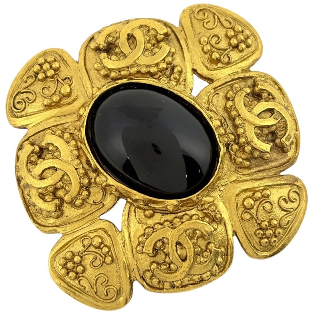 Chanel Coco Mark Color Stone Brooch GP Gold Women's: --- Catalog ---Category: SizeSize (HxWxD): 5.3cm x 5.3cm / 2.08'' x 2.08''Category: DesignType: BroochColor: GoldGender: WomenMaterial: Gold platingCategory: GeneralBrand: Chanel--- Item List ---Secti