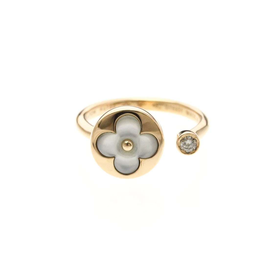 Louis Vuitton Ring Sun Blossom Mini Q9L68H Pink Gold (18K) Fashion Diamond Band Ring Pink Gold (1 of 17)