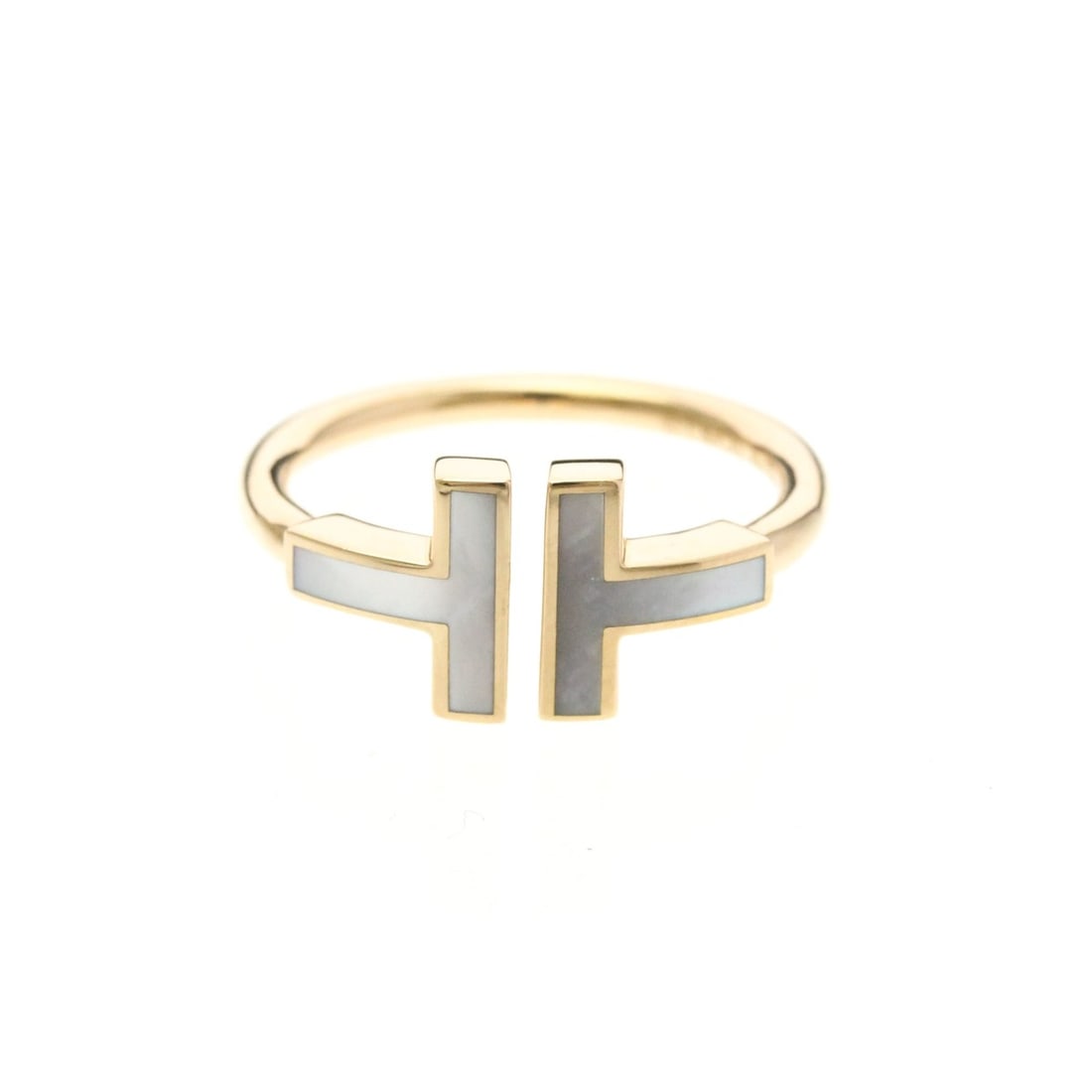 Tiffany T-wire Ring Pink Gold (18K) Fashion Mother Of Pearl Band Ring Pink Gold (1 of 18)