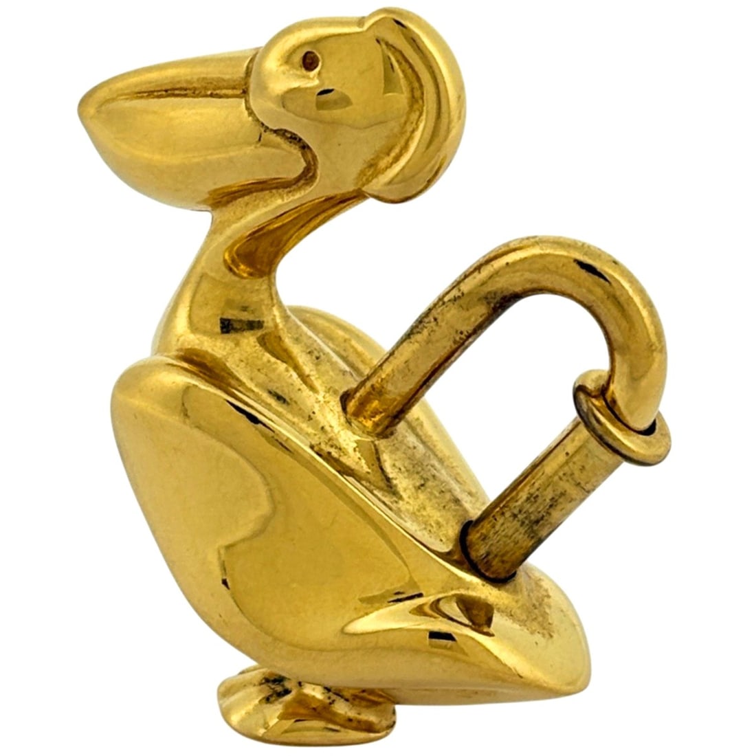 Hermes Pelican Motif Bag Charm Pendant Top with Padlock - GP Gold Women's: --- Catalog ---Category: SizeSize (HxWxD): 30.00mm x 37.00mm / 1.18'' x 1.46''Category: DesignType: Handbag charmColor: GoldGender: WomenMaterial: Gold platingCategory: GeneralBrand: Hermes--- Item Li