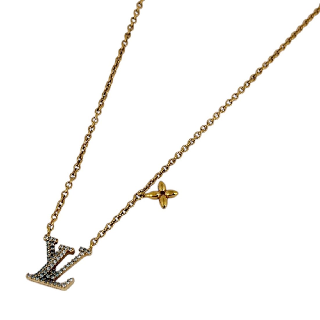 Louis Vuitton necklace, LV iconic logo, GP gold, for women. (1 of 15)