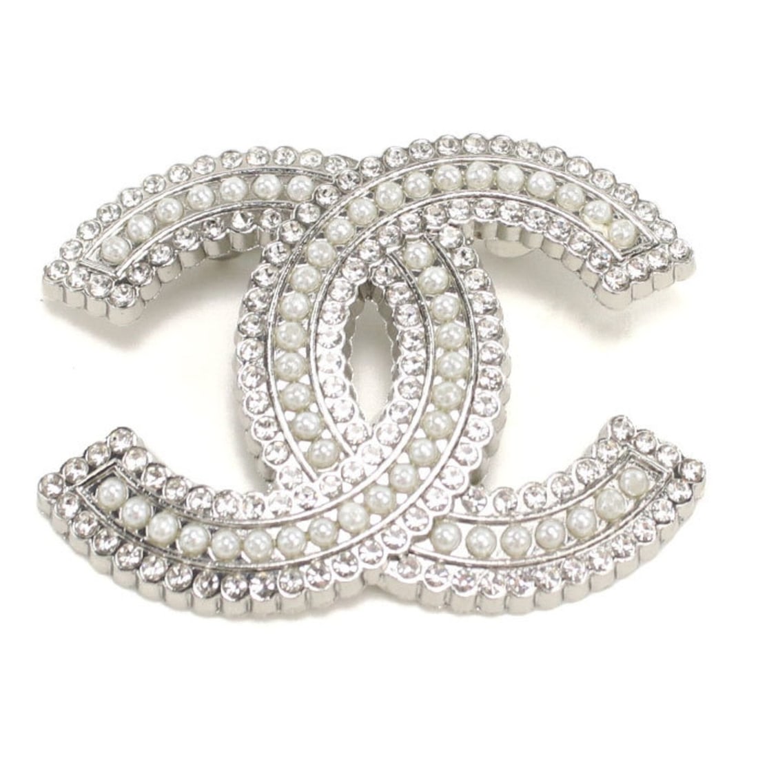 CHANEL Chanel Brooch Coco Mark Women's Silver (1 of 18)