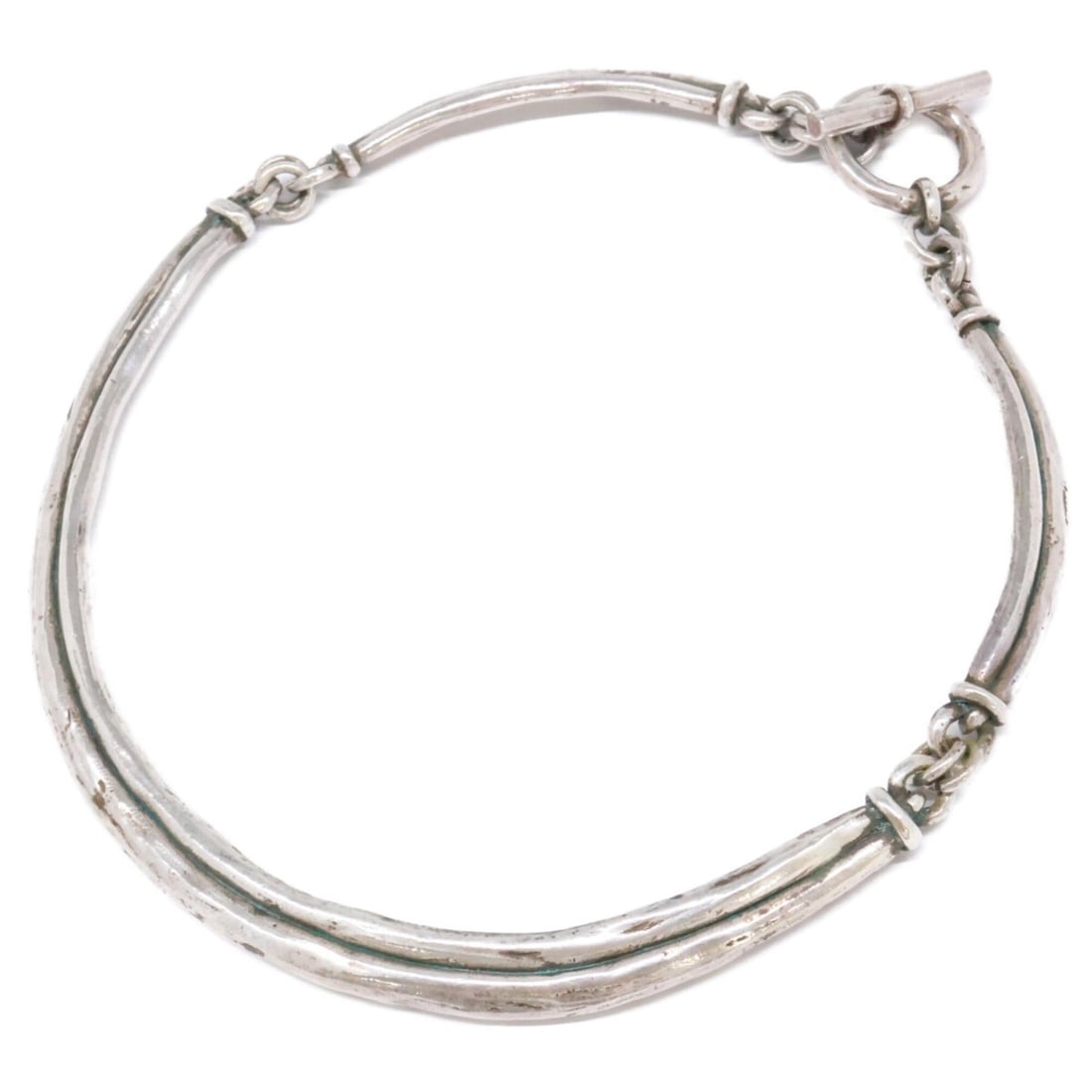 HERMES (Hermes) 80s-90s BIJOUTERIE FANTAISIE Toggle Clasp Vintage Choker Necklace Silver Women's: --- Catalog ---Category: SizeNeck Circumference: 40 cm / 15.74''Category: DesignColor: SilverGender: WomenMaterial: SilverNecklace Type: ChokerCategory: GeneralBrand: Hermes--- Item List ---Section: C