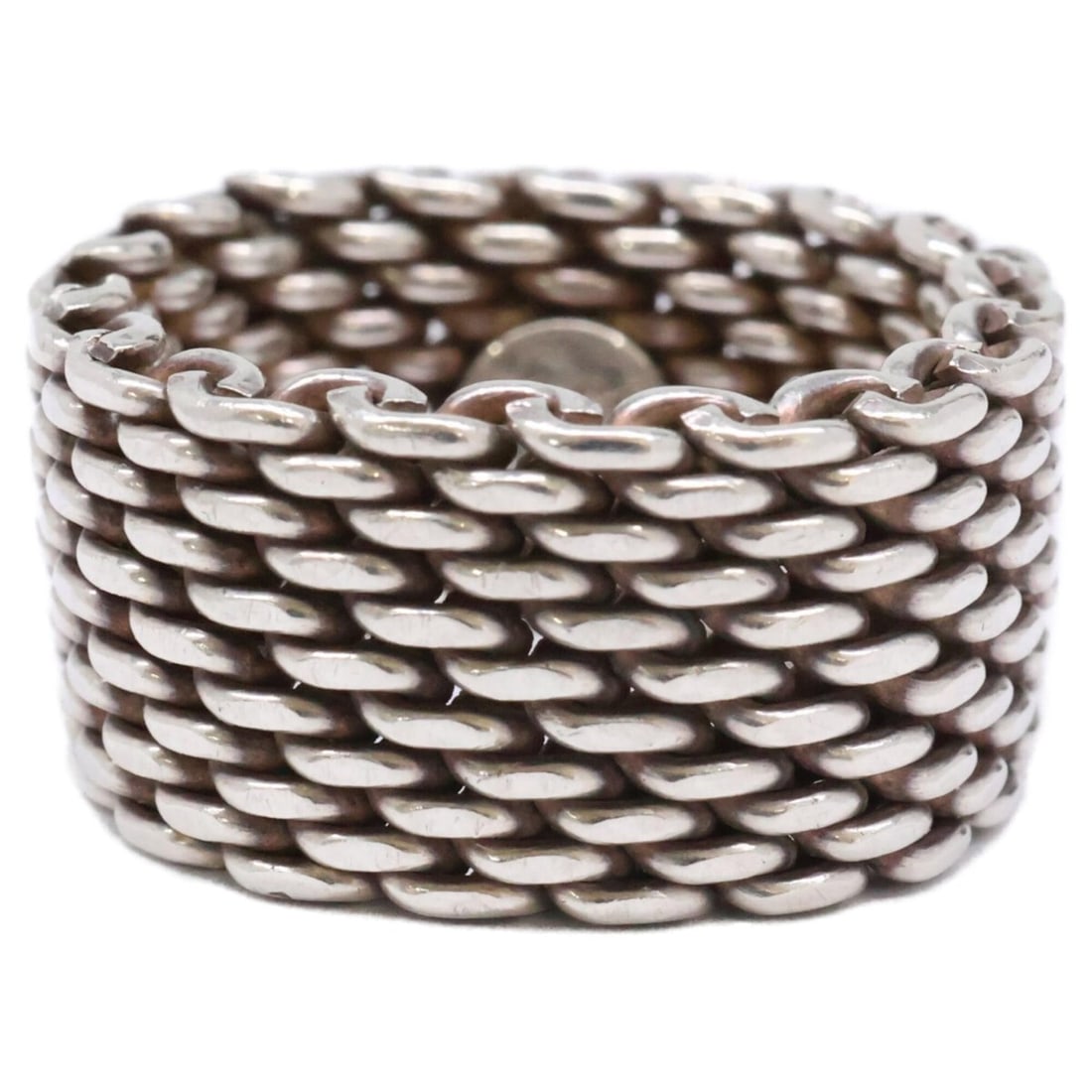 TIFFANY&Co. Tiffany 925 Mesh Ring, Silver, Women's Ring: --- Catalog ---Category: SizeJP Size: 11US Size: 6Category: DesignType: Band ringColor: SilverGender: WomenMaterial: Silver 925Category: GeneralBrand: Tiffany--- Item List ---Section: ConditionRanking