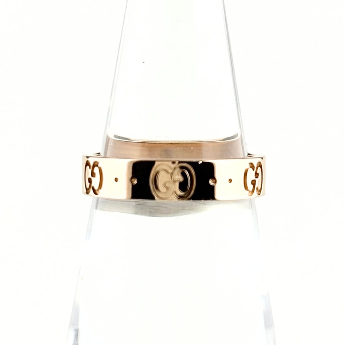 Gucci Icon Ring, Pink Gold (PG), 750, Women's Ring: --- Catalog ---Category: SizeWeight: 3.6g / 0.12oz.JP Size: 11US Size: 6Category: DesignType: Band ringGender: WomenMaterial: Pink gold (18K)Category: GeneralLine: IconBrand: Gucci--- Item List ---Sec