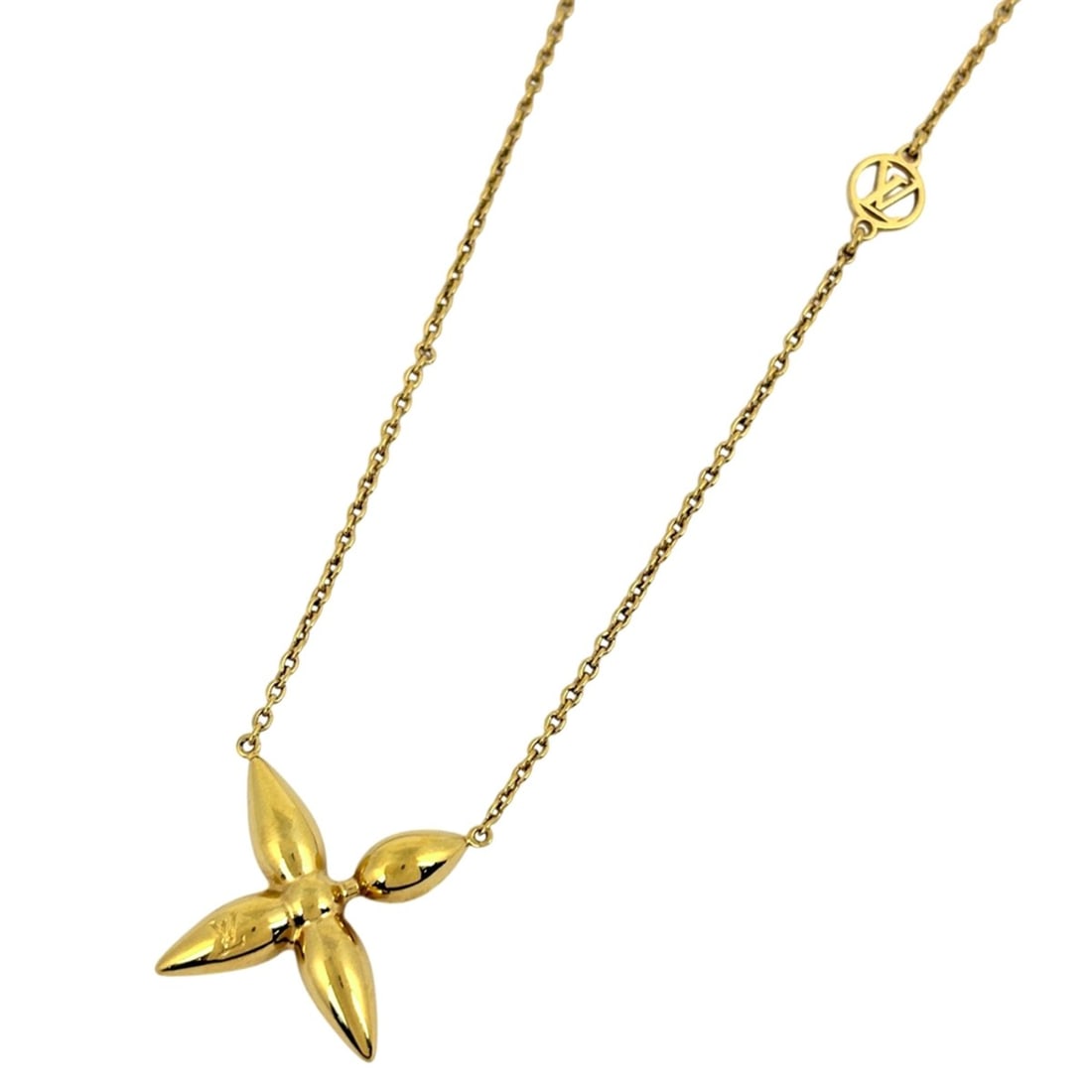Louis Vuitton Collier Louisette Monogram Flower GP Gold Women's Watch: --- Catalog ---Category: SizePendant Size: 17mm x 17mm / 0.66'' x 0.66''Neck Circumference: 48 cm / 18.89''Category: DesignColor: GoldGender: WomenMaterial: Gold platingNecklace Type: NecklaceCategory