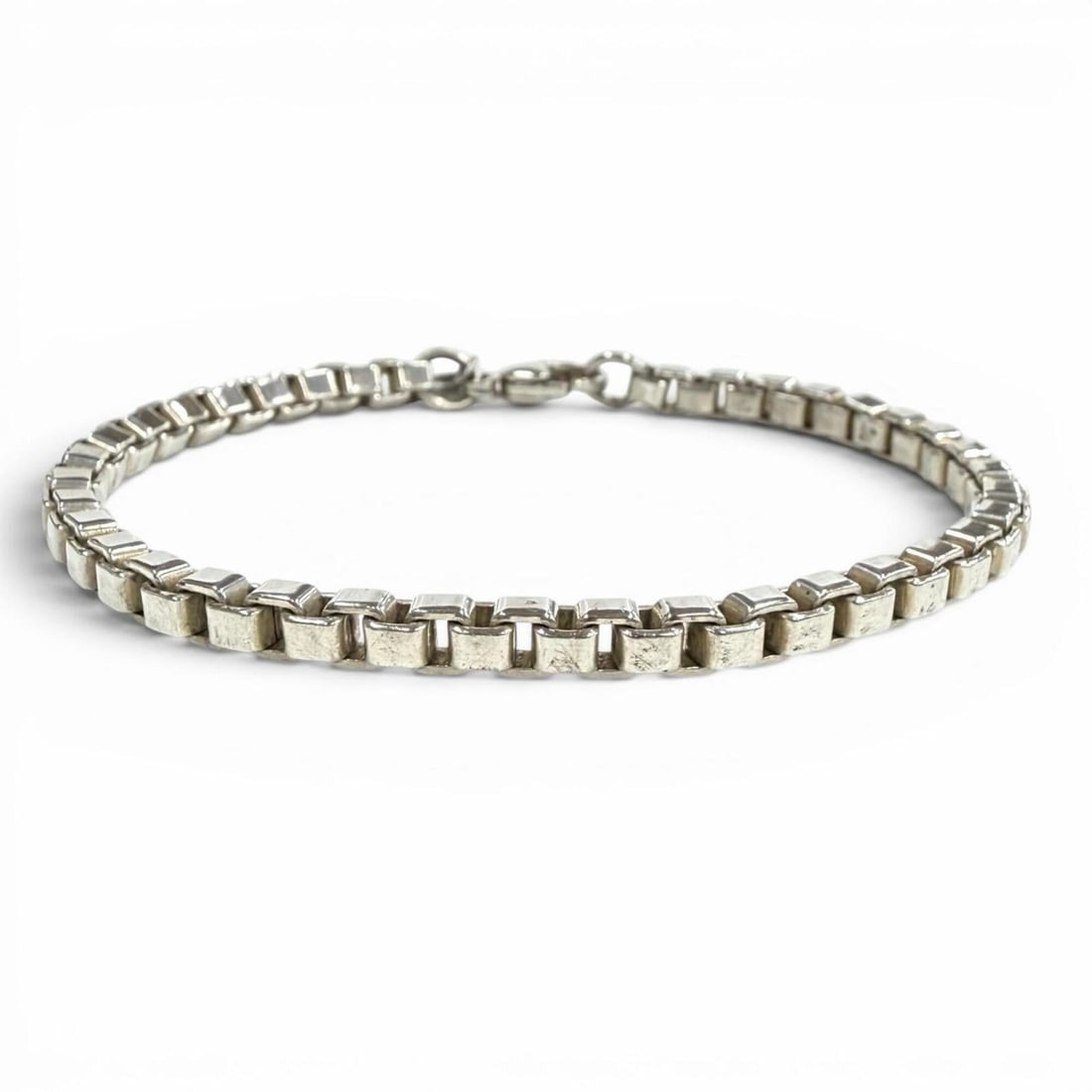 TIFFANY&Co. Tiffany Venetian Link 925 Chain Bracelet, Silver, Weight 14.83g, Women's. (1 of 20)