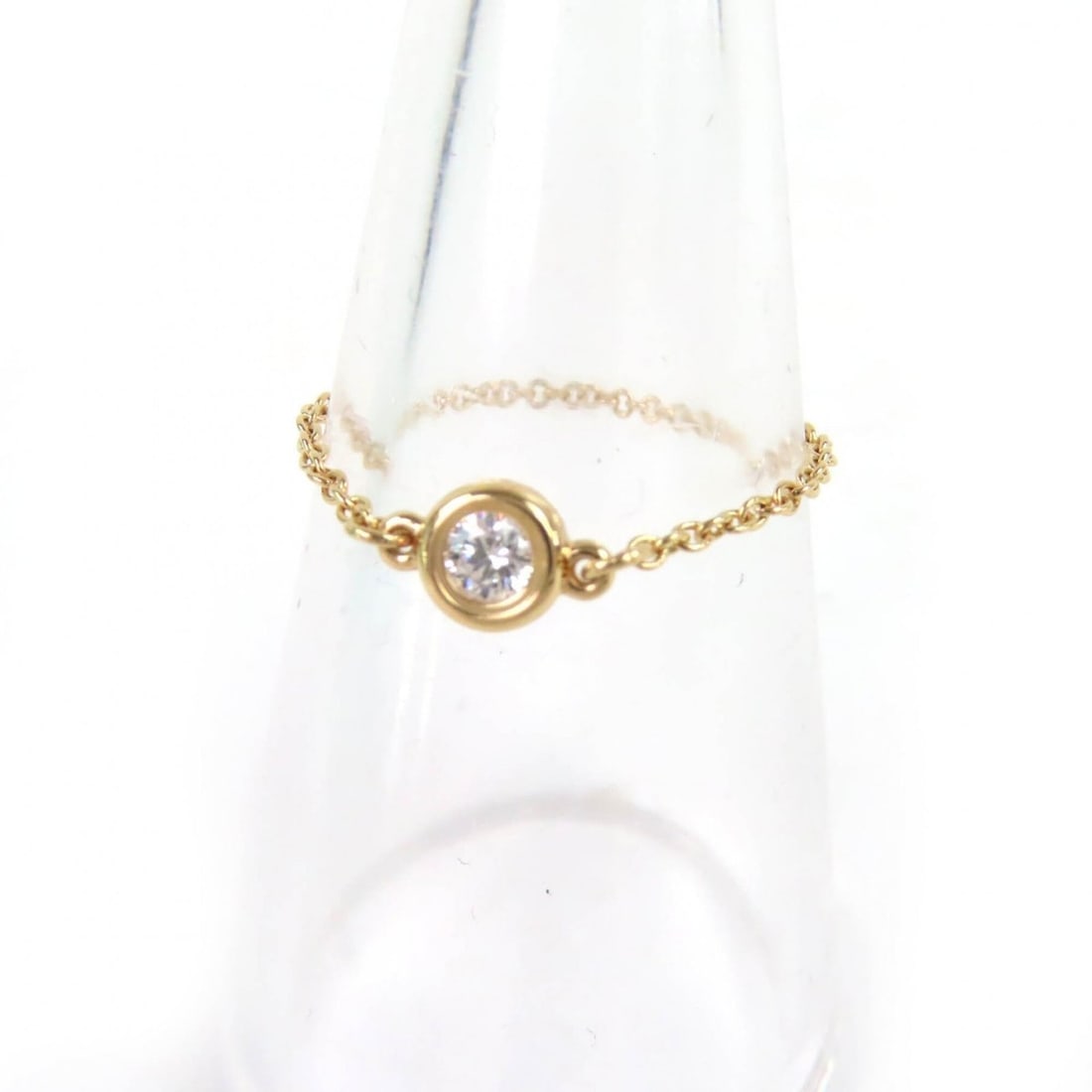TIFFANY&Co. Tiffany By the Yard Chain Ring, 750 Yellow Gold, 1 Diamond, Approx. 4.4mm Diameter,: --- Catalog ---Category: SizeJP Size: 12US Size: 6.5Category: DesignType: Band ringColor: Yellow goldStone: DiamondGender: WomenMaterial: Yellow gold (18K)Category: GeneralBrand: Tiffany--- Item List 