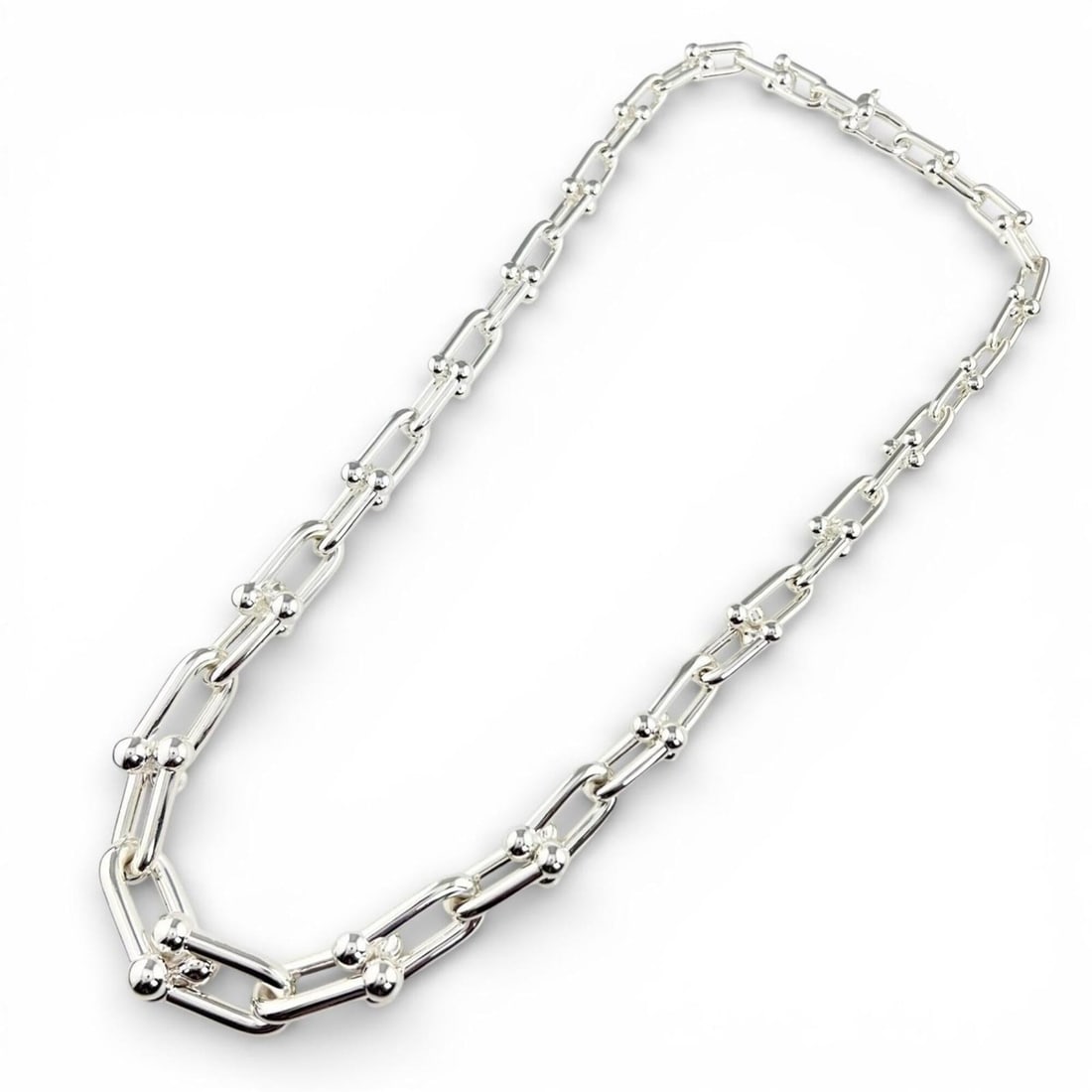 TIFFANY&Co. Tiffany HardWear Graduated Link Necklace, 42 links, AG925 sterling silver, Made in (1 of 20)