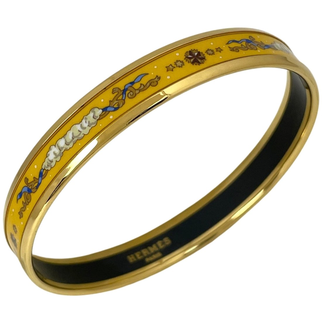 Hermes HERMES Email PM Bangle GP Yellow Gold Women's: --- Catalog ---Category: SizeWidth: 1cm / 0.39''Length: 19.5cm / 7.67''Category: DesignType: BangleColor: Yellow goldFinish: Gold platedGender: WomenCategory: GeneralBrand: Hermes--- Item List ---Sect