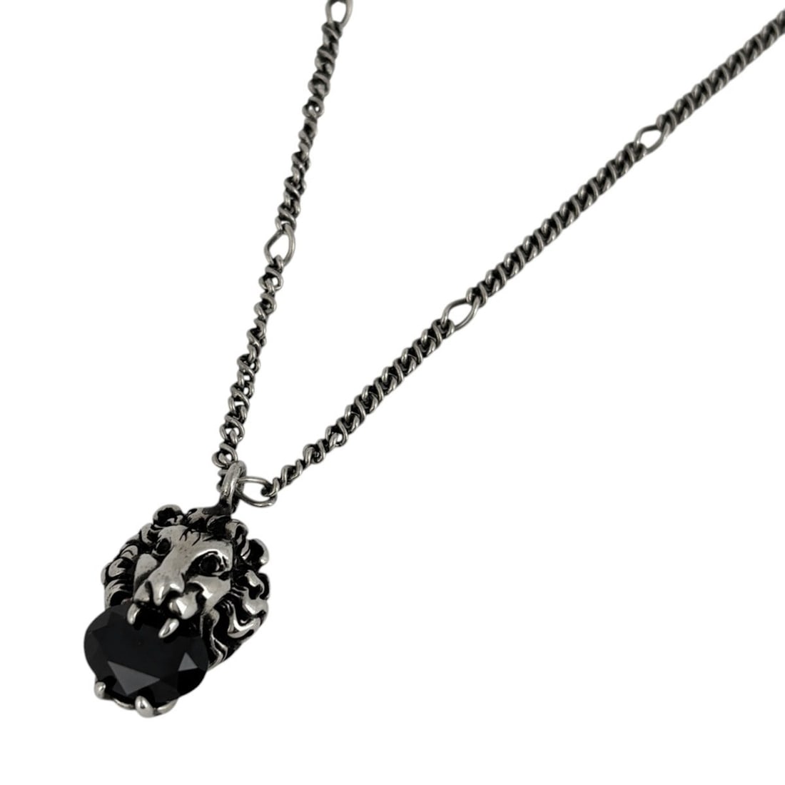 Gucci Lion Head Necklace, Crystal Metal, Silver, Women's: --- Catalog ---Category: SizePendant Size: 30mm x 18mm / 1.18'' x 0.7''Neck Circumference: 60 cm / 23.62''Category: DesignColor: SilverGender: Women,MenMaterial: MetalNecklace Type: NecklaceCategory: 