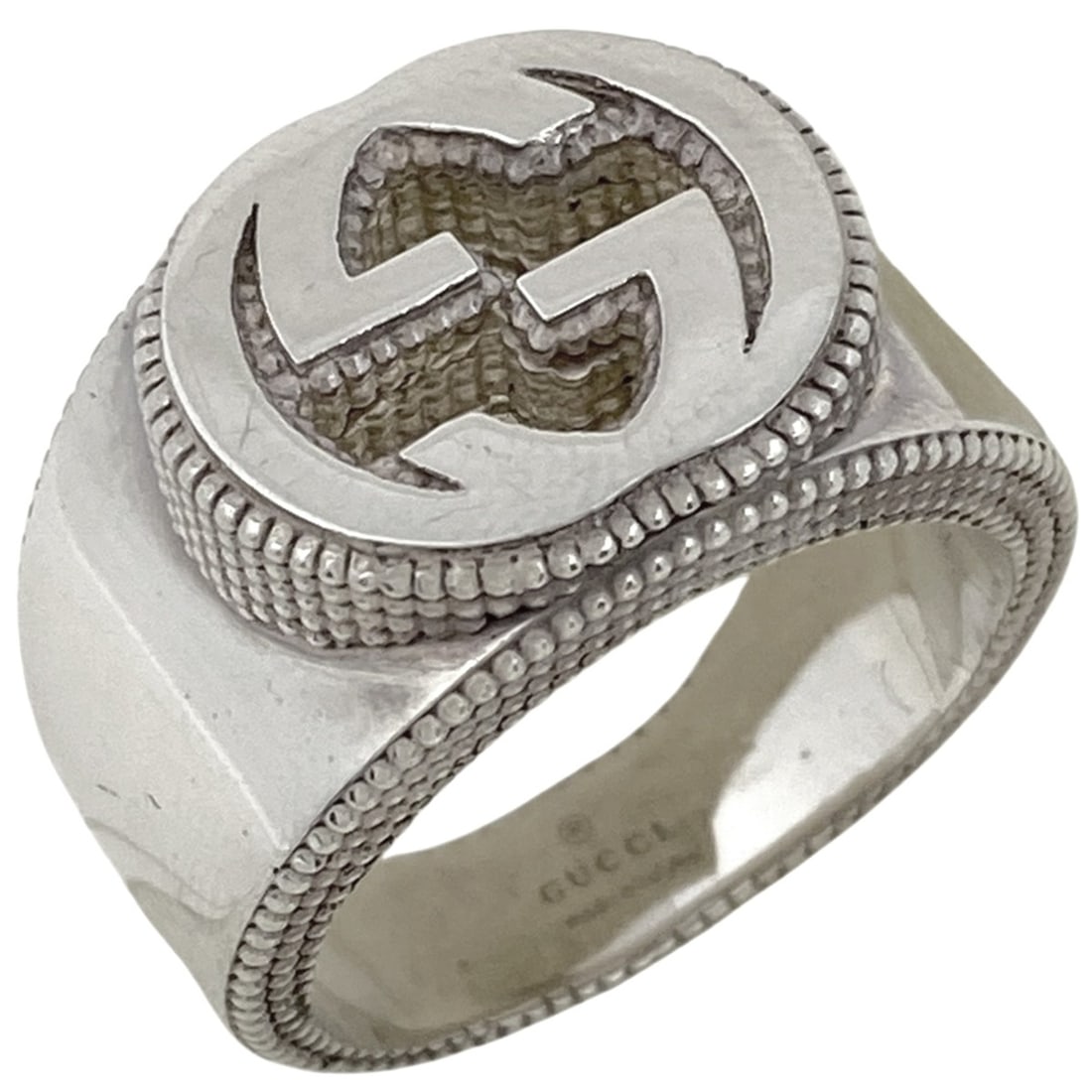 Gucci Interlocking G Ring, Sterling Silver 925, Men's Ring (1 of 20)