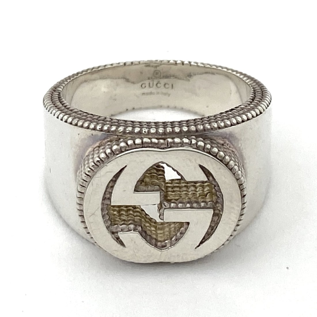 Gucci Interlocking G Ring, Sterling Silver 925, Men's Ring - 2