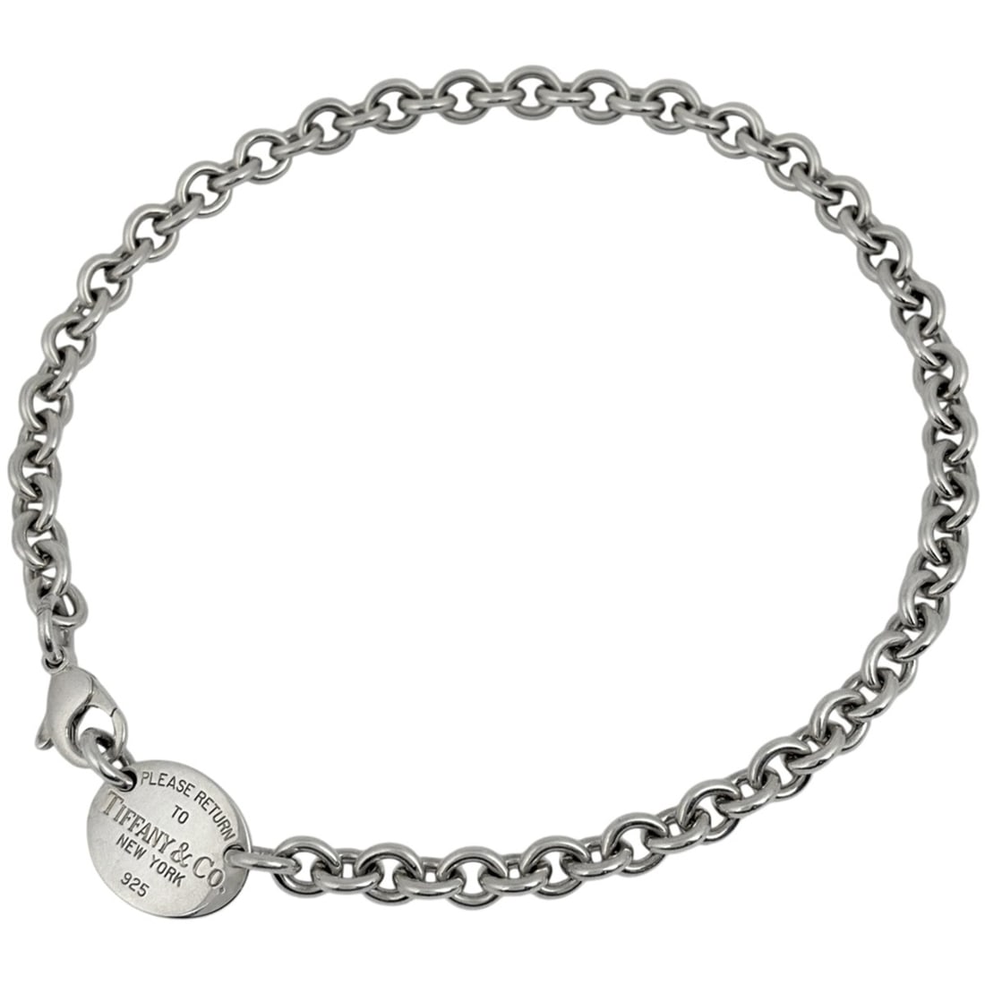 Tiffany & Co. Return to Chain Necklace Oval Tag Sterling Silver 925 Women's (1 of 20)