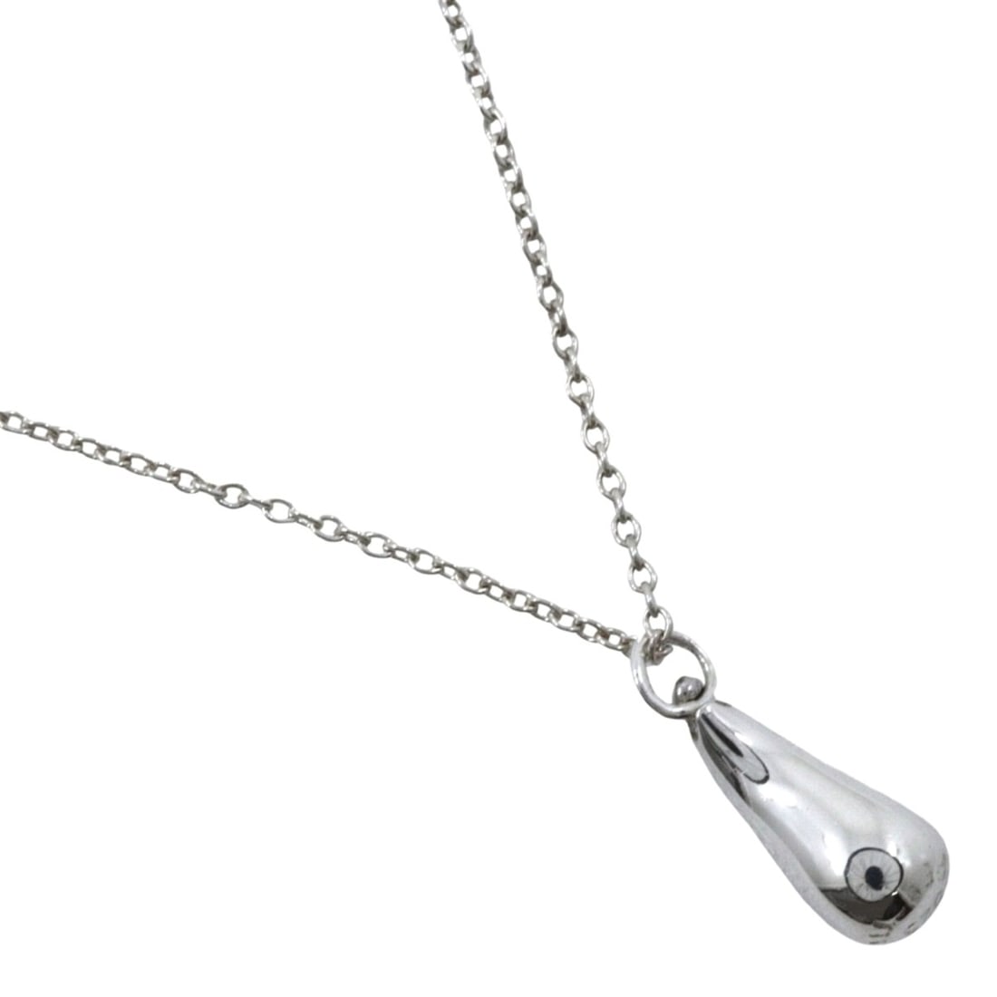 Tiffany & Co. Teardrop Necklace, Elsa Peretti Design, Sterling Silver 925, Approx. 2.5g, Women's.: --- Catalog ---Category: SizePendant Size: 14mm x 5mm / 0.55'' x 0.19''Neck Circumference: 46 cm / 18.11''Category: DesignColor: SilverGender: WomenMaterial: Silver 925Necklace Type: NecklaceCategory:
