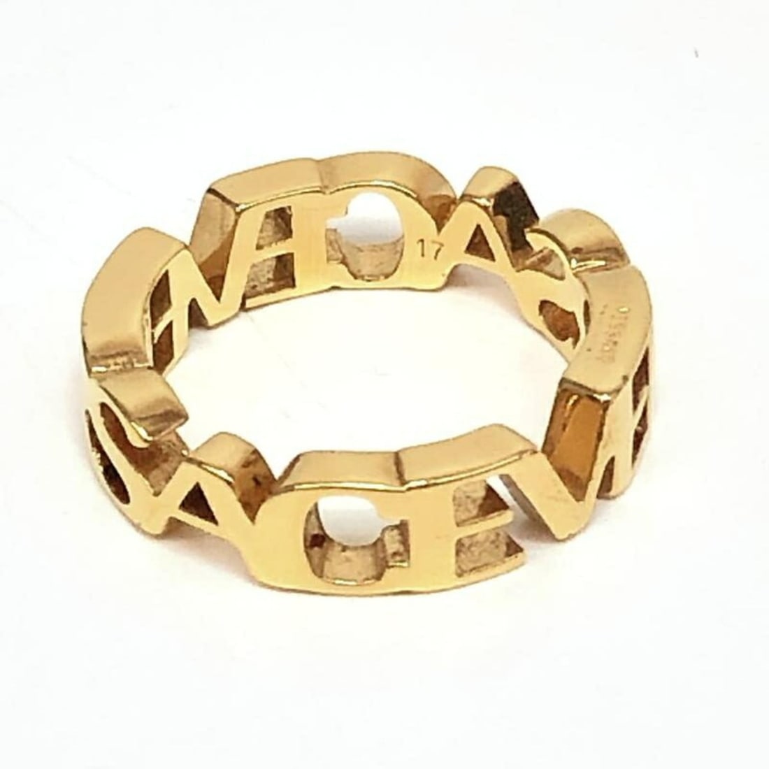 VERSACE ring, gold, Versace: --- Catalog ---Category: SizeJP Size: 17US Size: 8.5Category: DesignType: Band ringColor: GoldGender: WomenCategory: GeneralBrand: Versace--- Item List ---Section: ConditionRanking: Rank A Used - A