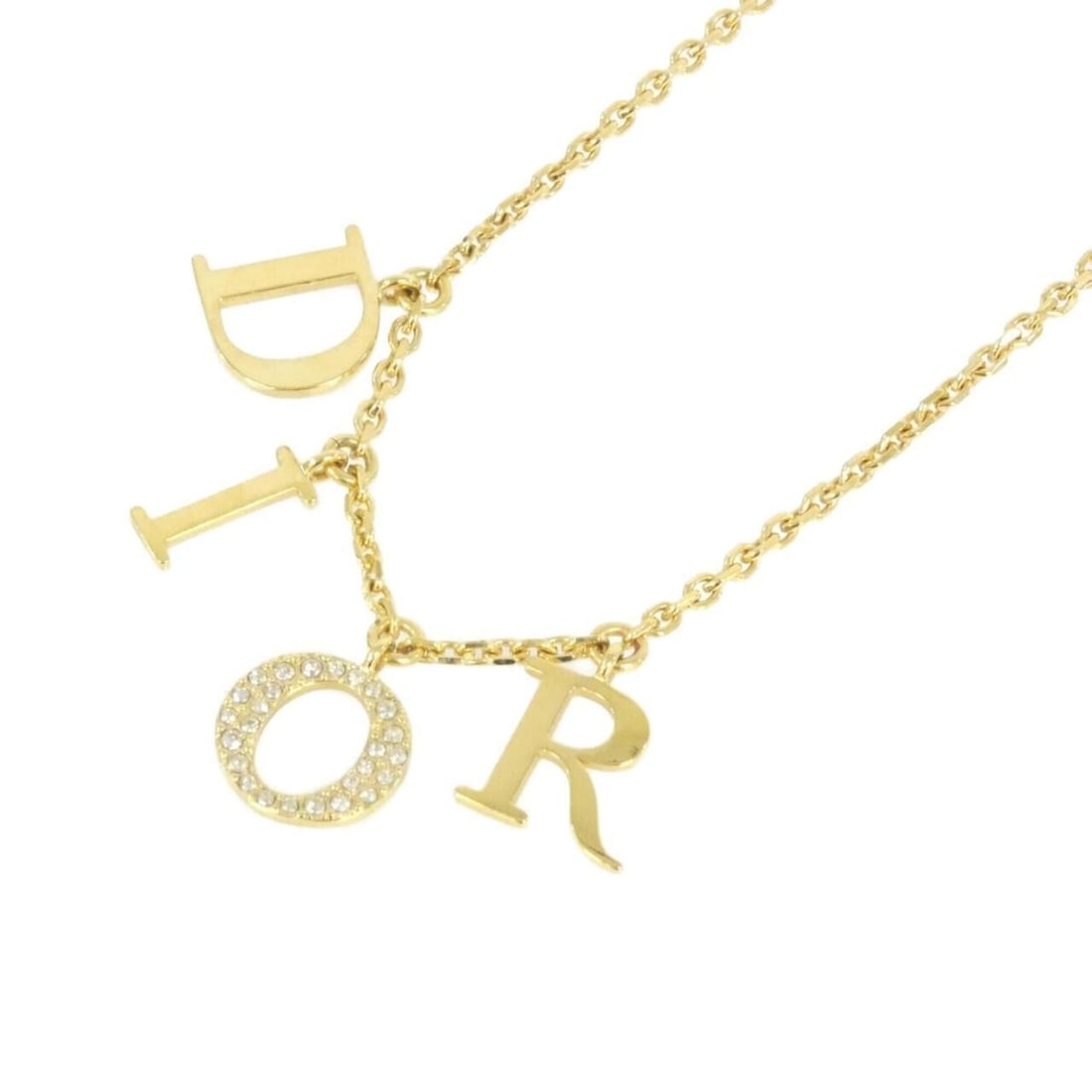 Christian Dior Revolution N1308DVOCY Necklace: --- Catalog ---Category: SizePendant Size: 12mm x 12mm / 0.47'' x 0.47''Neck Circumference: 39 cm - 43 cm / 15.35'' - 16.92''Category: DesignColor: Clear, GoldGender: WomenNecklace Type:
