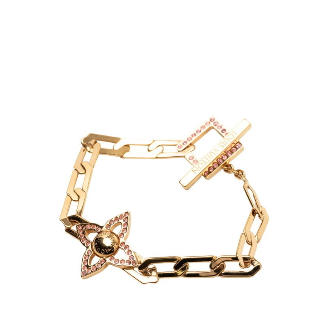 Louis Vuitton Bracelet Flower Power M66091 Gold Plated Rhinestone Women's LOUIS VUITTON: --- Catalog ---Category: SizeWidth: 5mm / 0.19''Length: 16cm / 6.29''Category: DesignType: Charm braceletColor: GoldStone: RhinestoneGender: WomenCategory: GeneralBrand: Louis Vuitton--- Item List