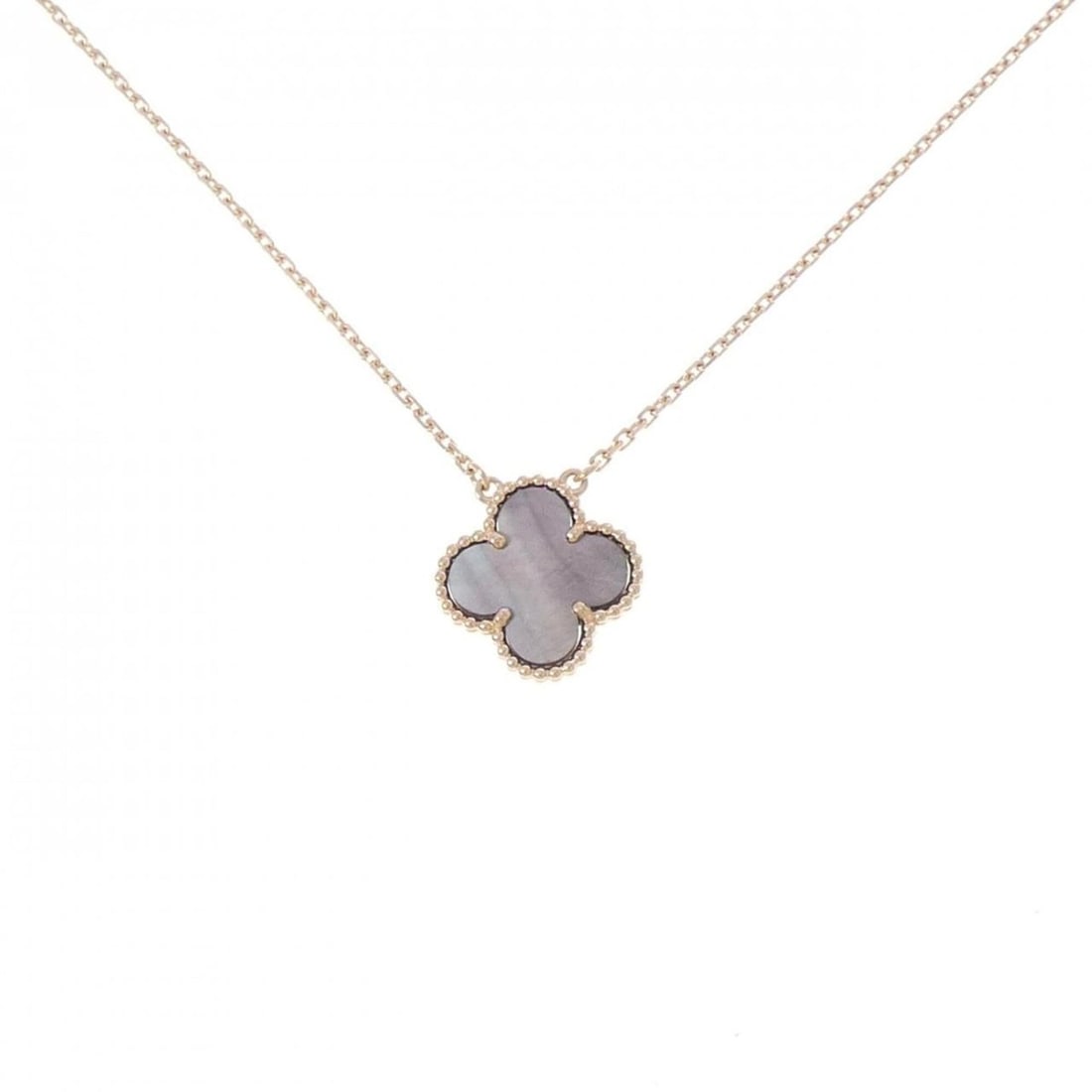 Van Cleef & Arpels Vintage Alhambra Necklace: --- Catalog ---Category: SizePendant Size: 14.8mm x 14.8mm / 0.58'' x 0.58''Neck Circumference: 37 cm - 42 cm / 14.56'' - 16.53''Category: DesignGender: WomenMaterial: Pink gold (18K)Pendant Type: Pen
