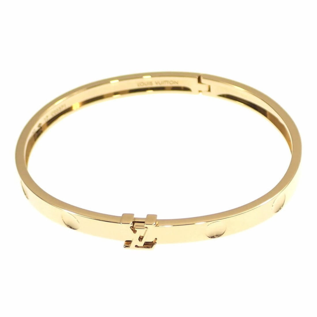 Louis Vuitton Empreinte LV Bangle for Women, 18K Yellow Gold, 22.2g, 750 Q95635 (1 of 12)
