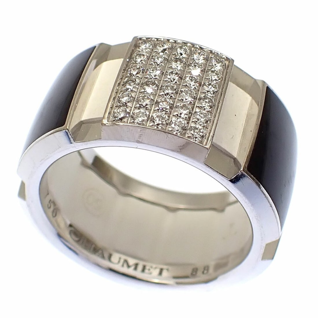 Chaumet Class One Diamond Ring for Women, 18K White Gold, Size 10 (#50), 8.9g, 750 Gold. (1 of 14)