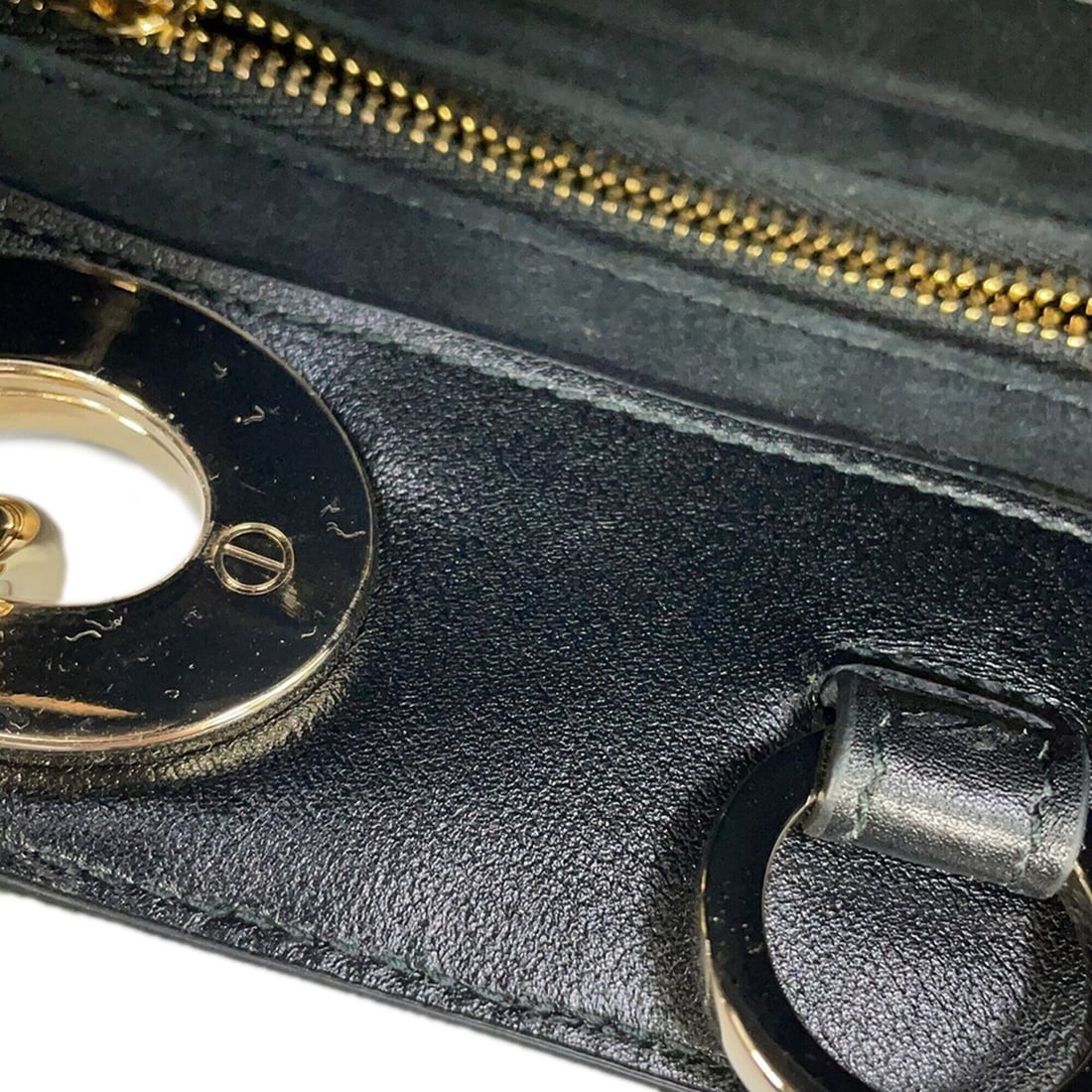 FENDI FF logo motif hardware leather genuine 2-way chain shoulder bag tote beige 91176 (1 of 7)