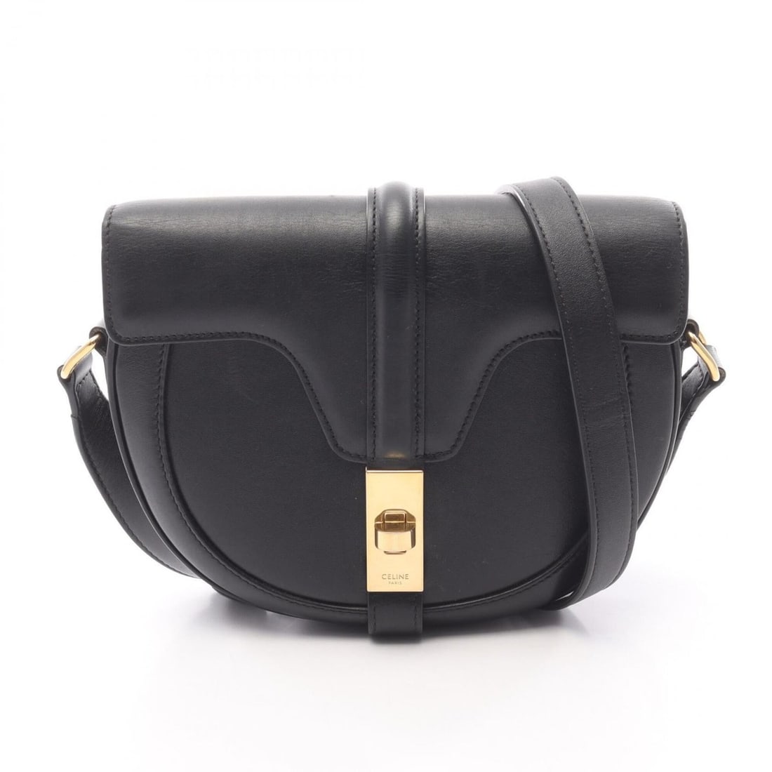 Celine Small Besace 16-Seat Shoulder Bag Handbag Leather Women's Black 188013 (1 of 10)