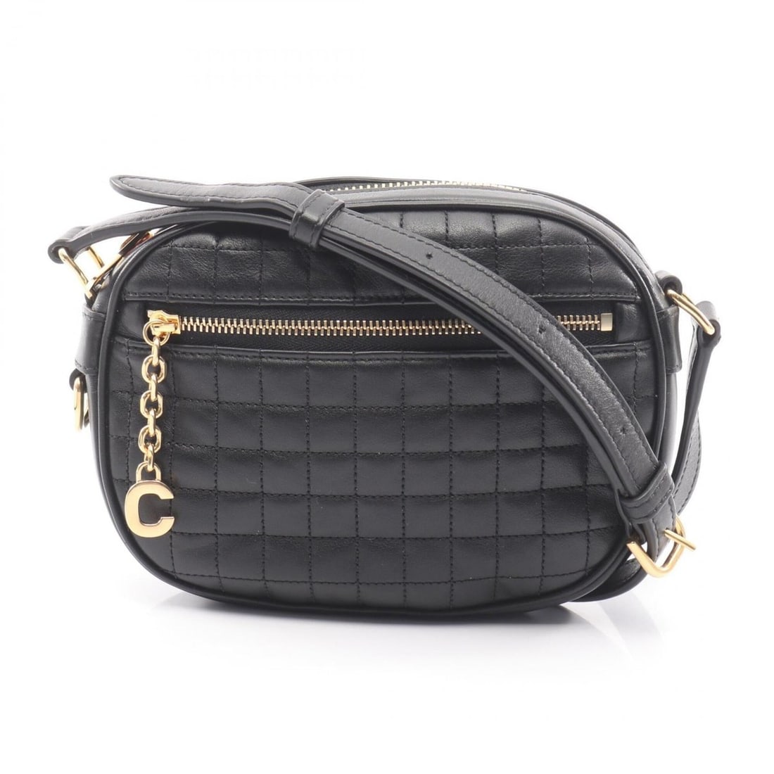 Celine C Charm Small Shoulder Bag Handbag Leather Women's Black 188363BFH: --- Catalog ---Category: SizeSize (HxWxD): 13cm x 18cm x 4cm / 5.11'' x 7.08'' x 1.57''Strap Length: 99cm - 115cm / 38.97'' - 45.27''Category: DesignType: Handbag, Shoulder bagColor: BlackGender: Wome