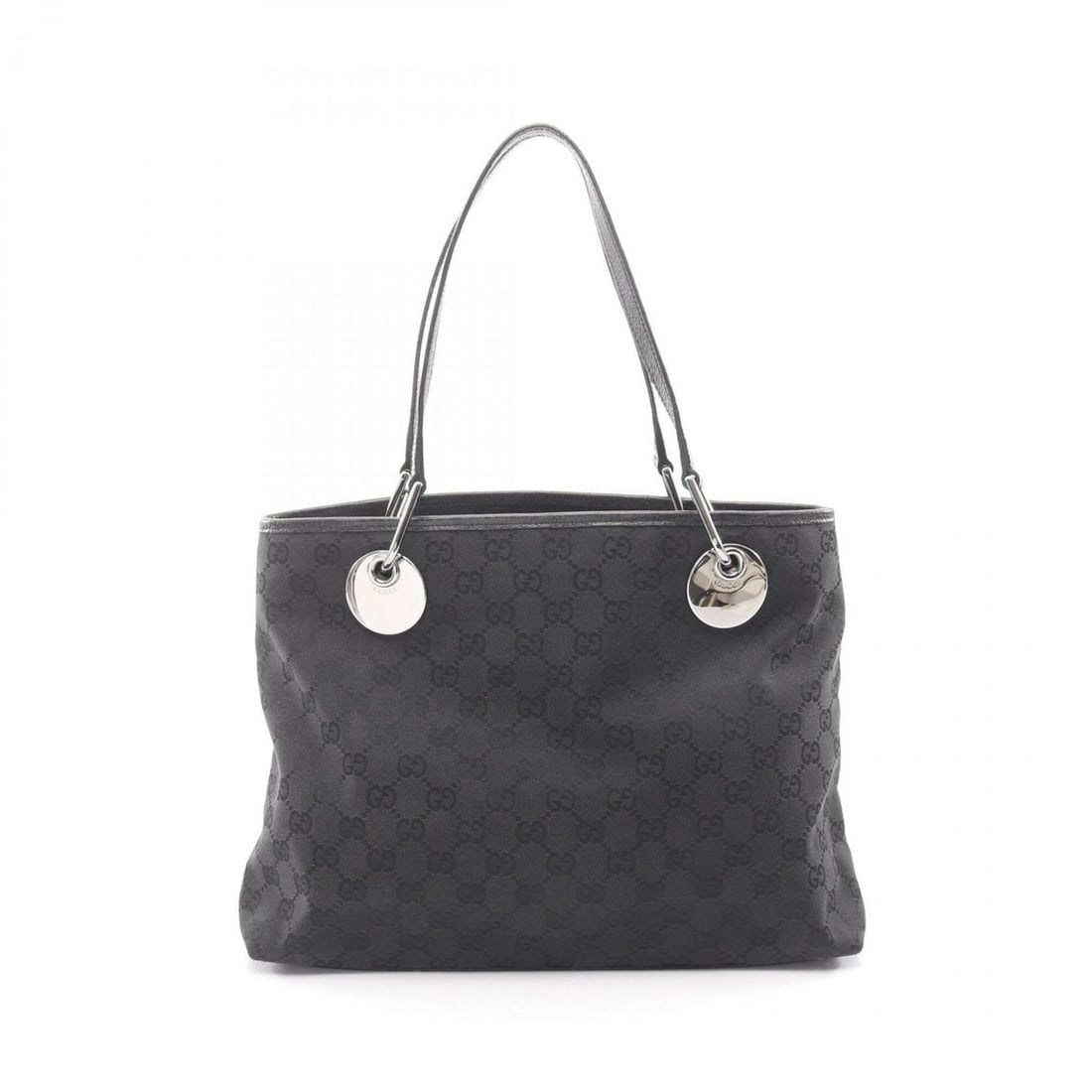 Gucci GG Canvas Tote Bag Handbag Leather Women's Black 120837: --- Catalog ---Category: SizeSize (HxWxD): 25cm x 32cm x 9cm / 9.84'' x 12.59'' x 3.54''Category: DesignType: Handbag, Tote bagColor: BlackGender: WomenMaterial: Canvas , Leather Category: GeneralMPN: