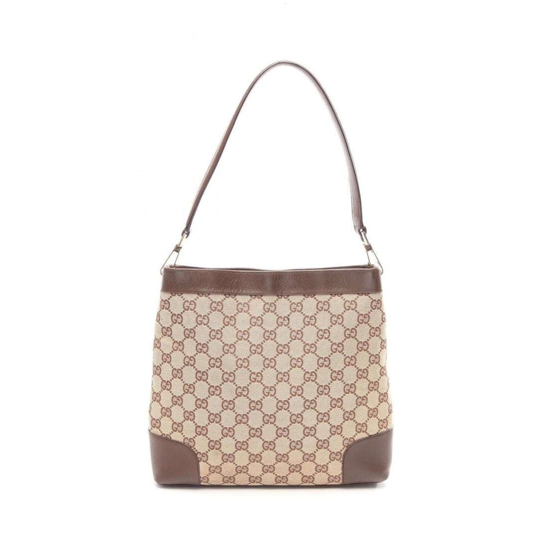 Gucci GG Canvas Shoulder Bag/Handbag, and Leather, Women's, Beige/Brown, 001 4231: --- Catalog ---Category: SizeSize (HxWxD): 26cm x 28cm x 6cm / 10.23'' x 11.02'' x 2.36''Category: DesignType: Handbag, Shoulder bagColor: Beige, BrownGender: WomenMaterial: Canvas , Leather Category: