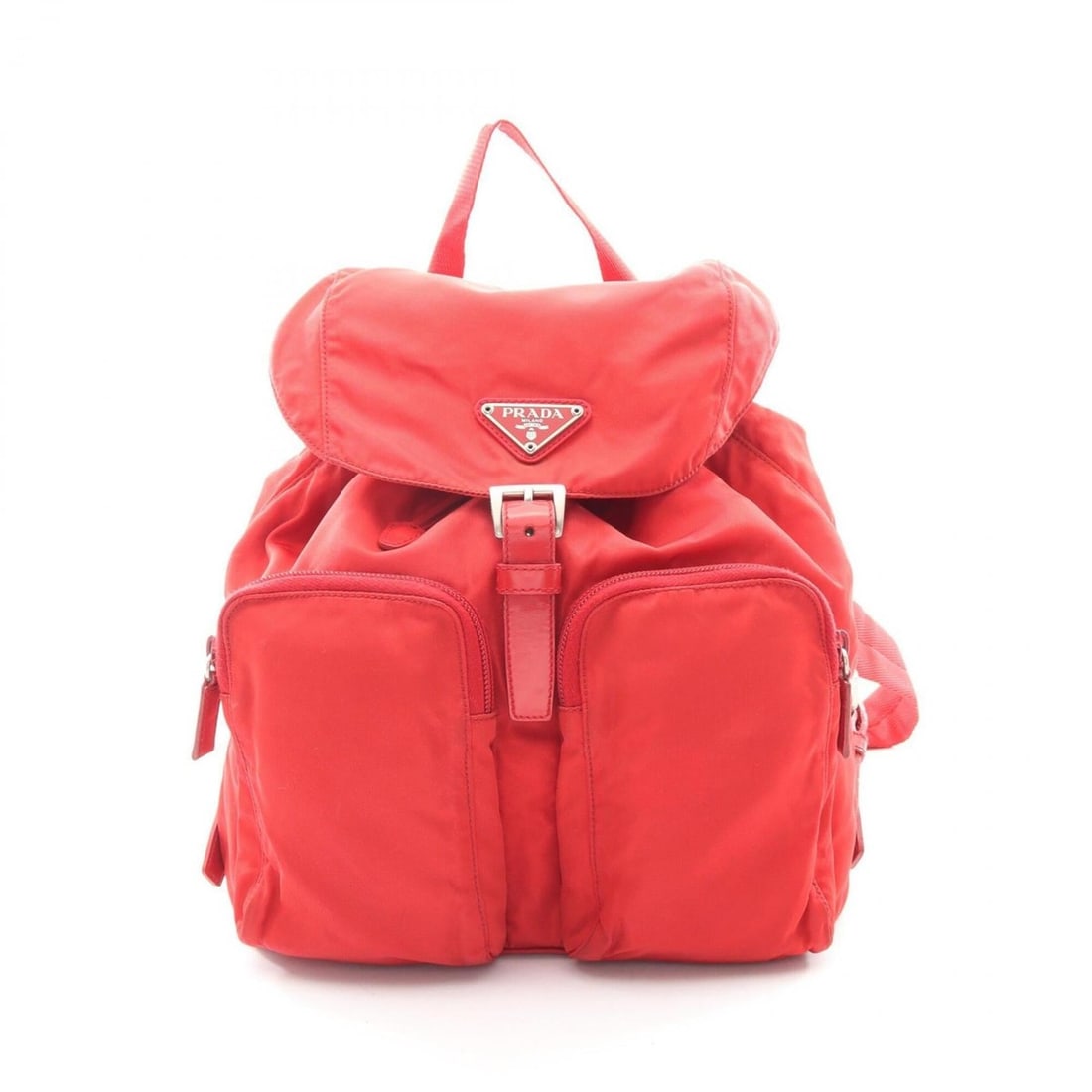 Prada VELA Backpack/Handbag, Nylon and Leather, Women's, Red, B5885 (1 of 11)