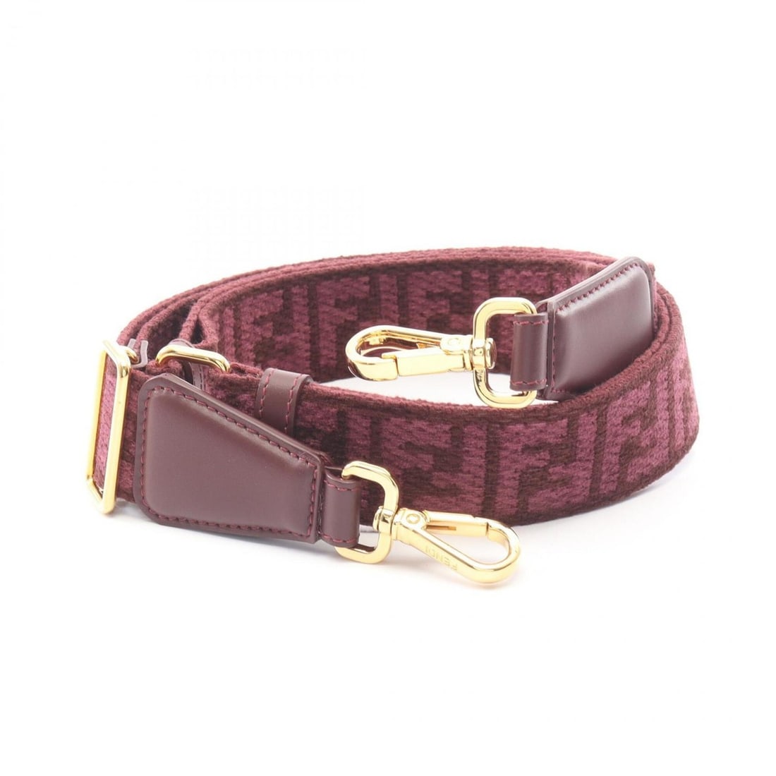 Fendi Strap You FF Logo Shoulder Accessory, Canvas and Leather, Women's, Bordeaux: --- Catalog ---Category: SizeSize (HxWxD): 139cm x 4cm / 54.72'' x 1.57''Category: DesignType: StrapColor: BordeauxGender: WomenMaterial: Canvas, LeatherCategory: GeneralBrand: Fendi--- Item List ---S