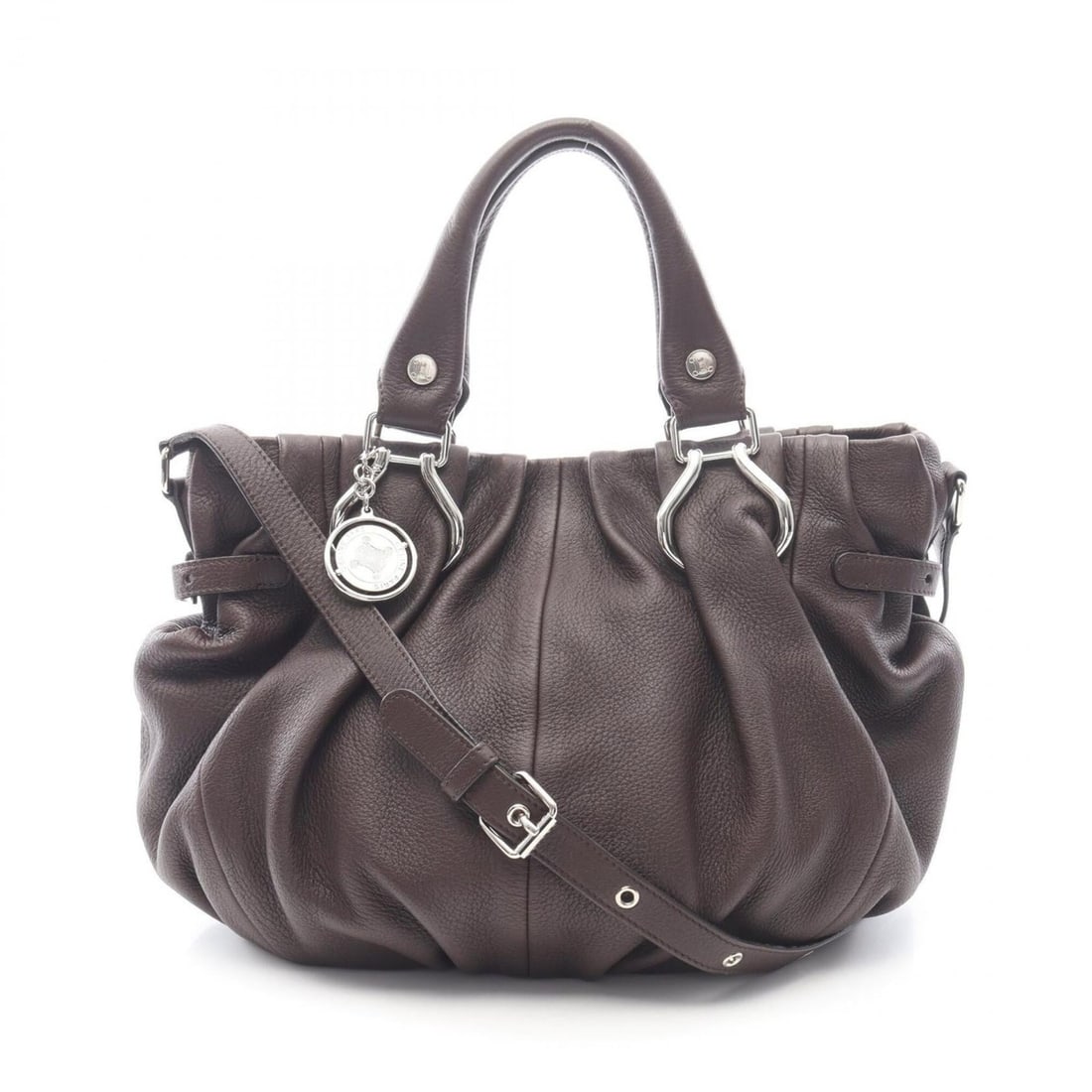 Celine Pillow Small 2-Way Shoulder Bag/Handbag, Leather, Women's, Brown: --- Catalog ---Category: SizeSize (HxWxD): 25cm x 24.5cm x 10cm / 9.84'' x 9.64'' x 3.93''Strap Length: 54cm - 76cm / 21.25'' - 29.92''Handle Length: 34cm / 13.38''Category: DesignType: Handbag, Shoul