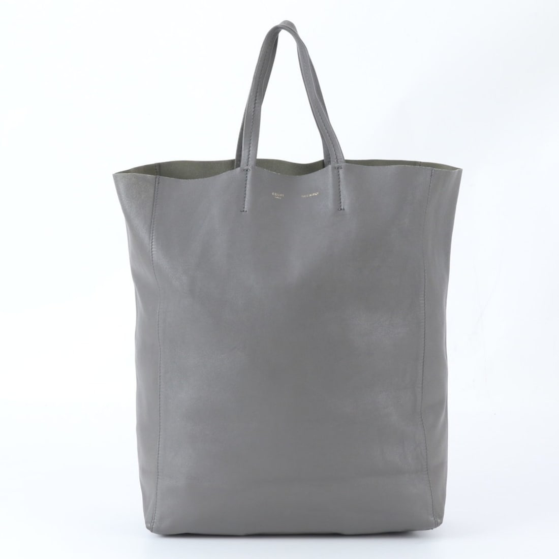 Celine Cabas Vertical Leather Tote Bag - Handbag, Shoulder Bag, Brand Name, Women's: --- Catalog ---Category: SizeSize (HxWxD): 40cm x 32cm x 13cm / 15.74'' x 12.59'' x 5.11''Handle Length: 35cm / 13.77''Category: DesignType: Handbag, Tote bagColor: Green, KhakiGender: WomenMaterial: 