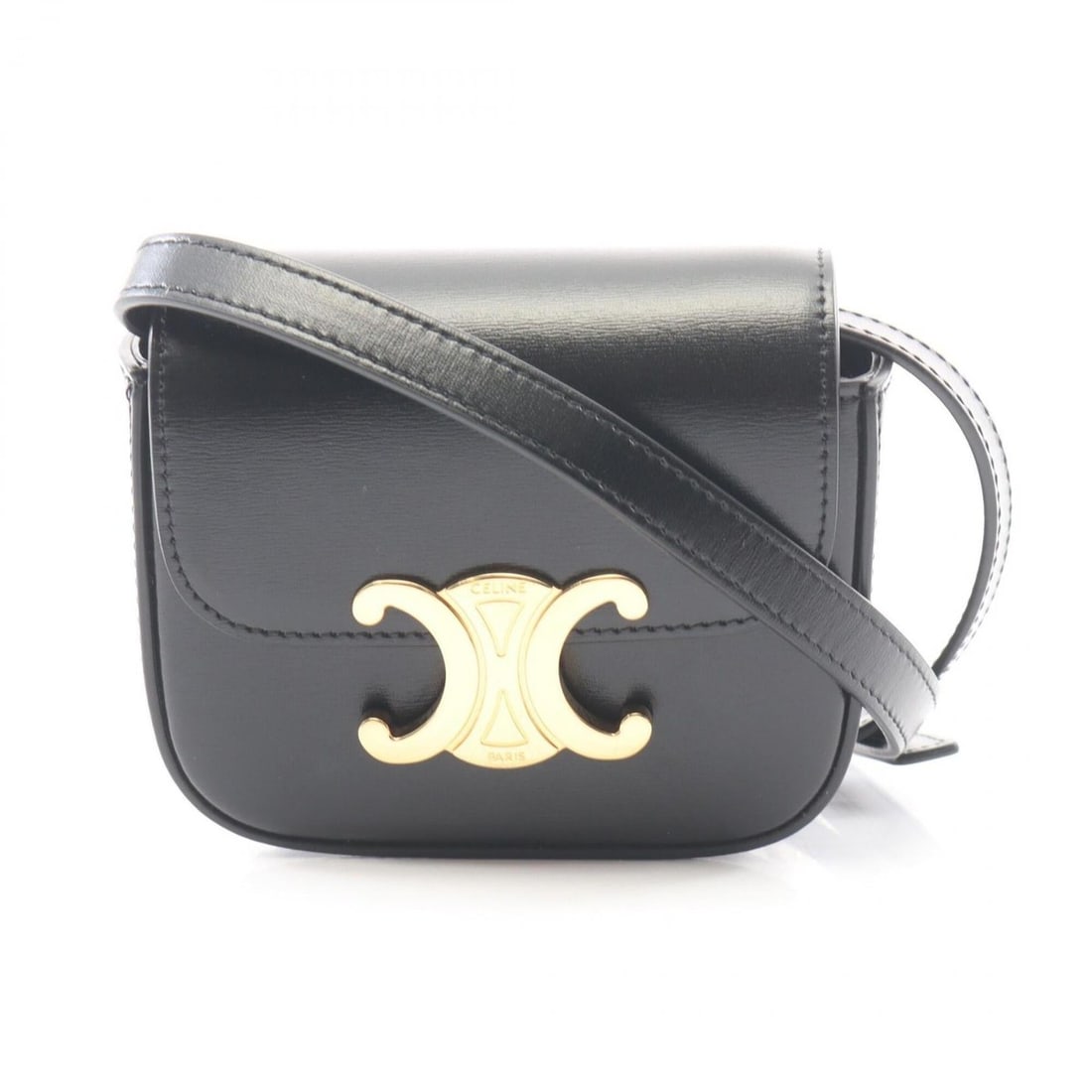 Celine Mini Claude Triomphe Shoulder Bag Handbag Leather Women's Black 10I513DPV: --- Catalog ---Category: SizeSize (HxWxD): 9.5cm x 11cm x 4cm / 3.74'' x 4.33'' x 1.57''Category: DesignType: Handbag, Shoulder bagColor: BlackGender: WomenMaterial: Leather Category: GeneralMPN: 10I5