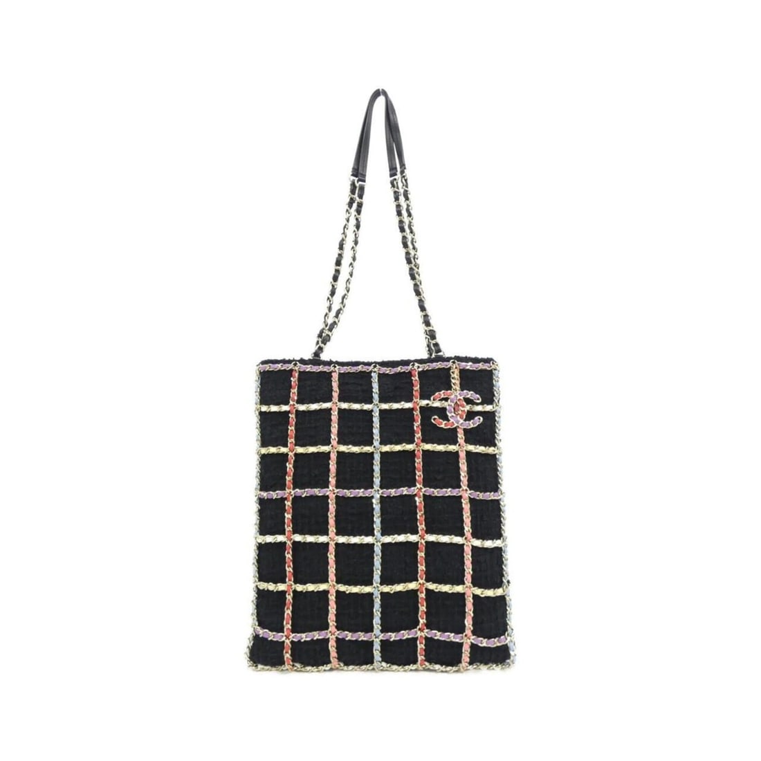Chanel AS1383 Shoulder Bag: --- Catalog ---Category: SizeSize (HxWxD): 34cm x 29.5cm x 2cm / 13.38'' x 11.61'' x 0.78''Category: DesignType: Shoulder bagColor: Black, Multi-colorGender: WomenMaterial: Tweed Hardware Color: GoldC
