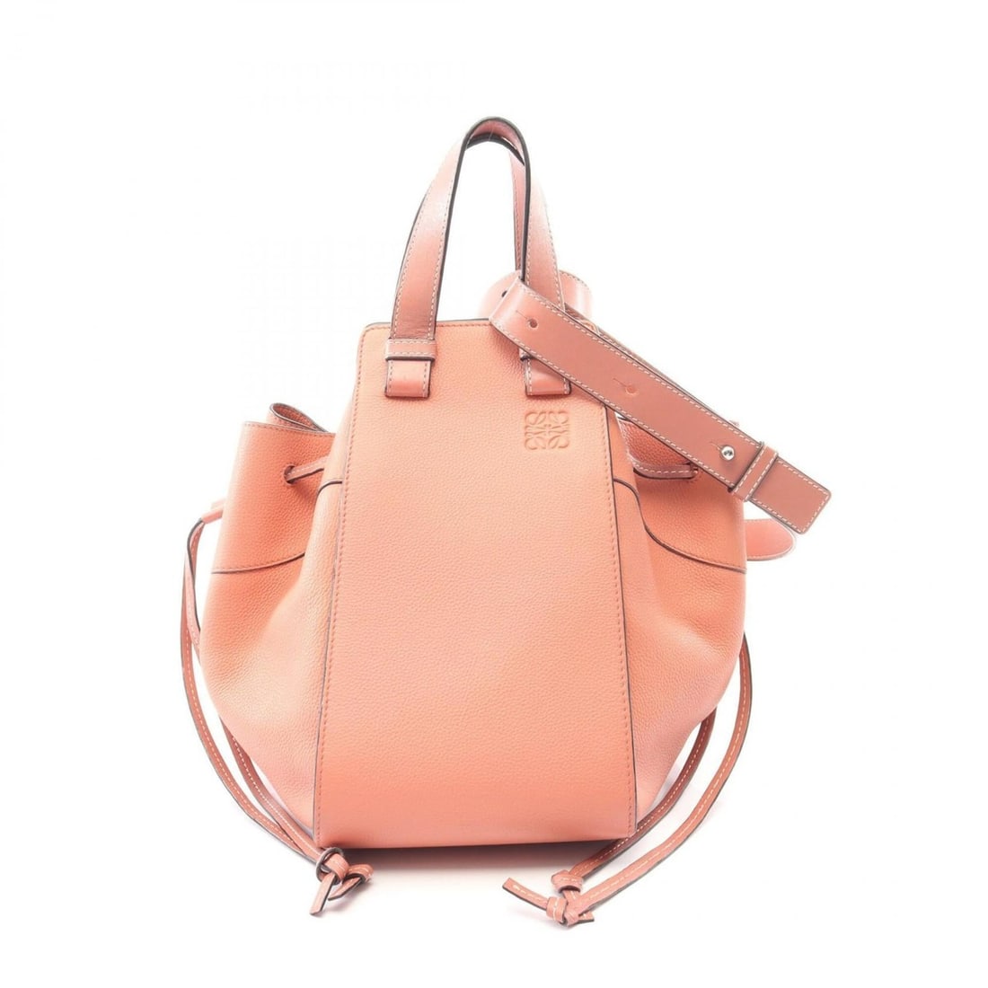 Loewe Hammock Drawstring Bag, Medium, 2-Way Handbag, Leather, Women's, Orange: --- Catalog ---Category: SizeSize (HxWxD): 28cm x 15cm x 30cm / 11.02'' x 5.9'' x 11.81''Category: DesignType: HandbagColor: OrangeGender: WomenMaterial: Leather Category: GeneralBrand: Loewe--- Item