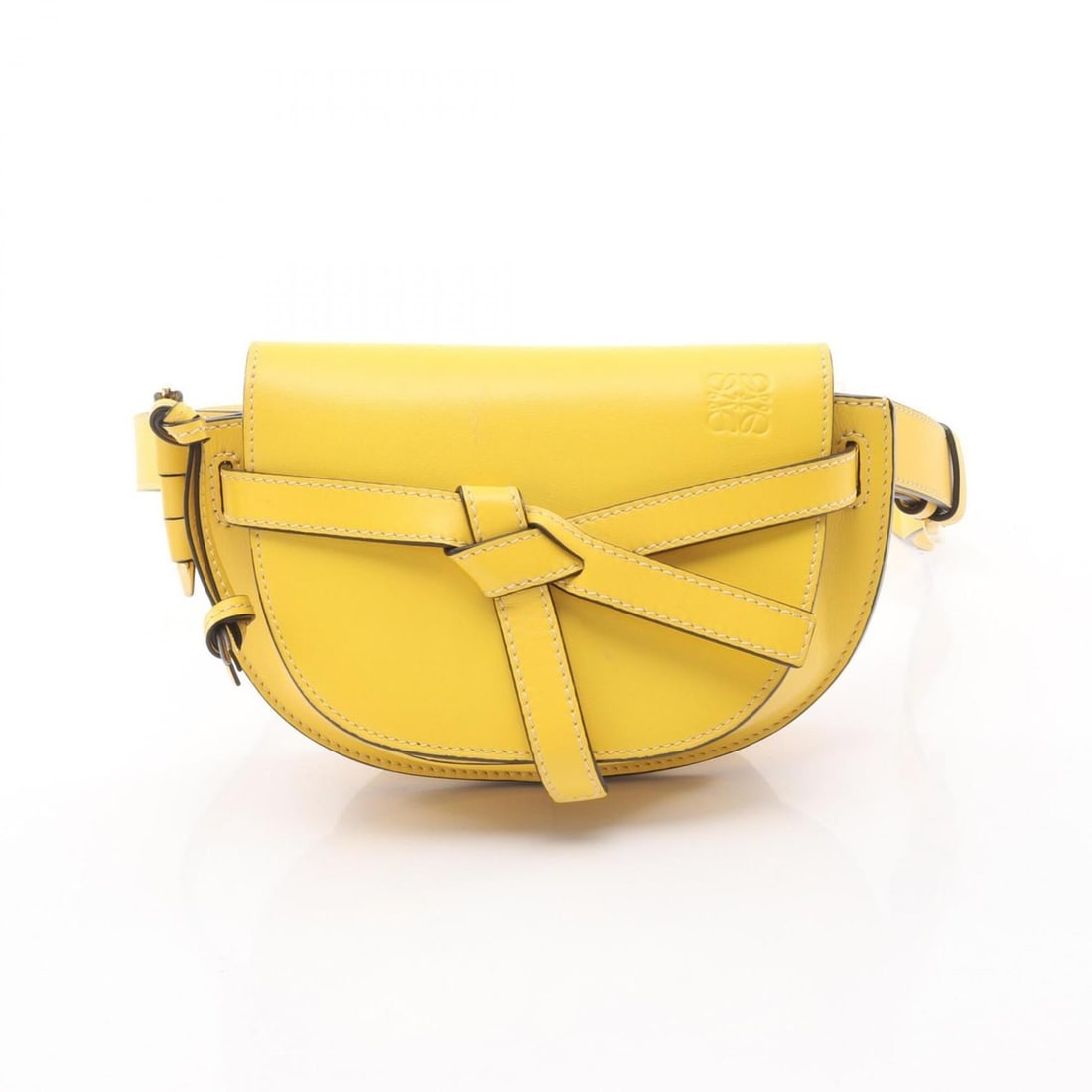 Loewe Gate Dual Mini Waist Bag, Body Handbag, Leather, Women's, Yellow: --- Catalog ---Category: SizeSize (HxWxD): 13cm x 20cm x 7cm / 5.11'' x 7.87'' x 2.75''Category: DesignType: Fanny pack, Handbag, Sling bagColor: YellowGender: WomenMaterial: Leather Category: