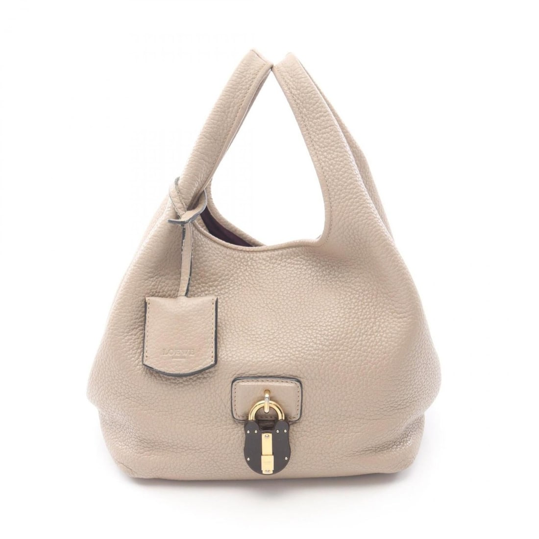 Loewe Callie Handbag, Leather, Women's, Beige: --- Catalog ---Category: SizeSize (HxWxD): 20cm x 21cm x 18cm / 7.87'' x 8.26'' x 7.08''Category: DesignType: HandbagColor: BeigeGender: WomenMaterial: Leather Category: GeneralBrand: Loewe--- Item