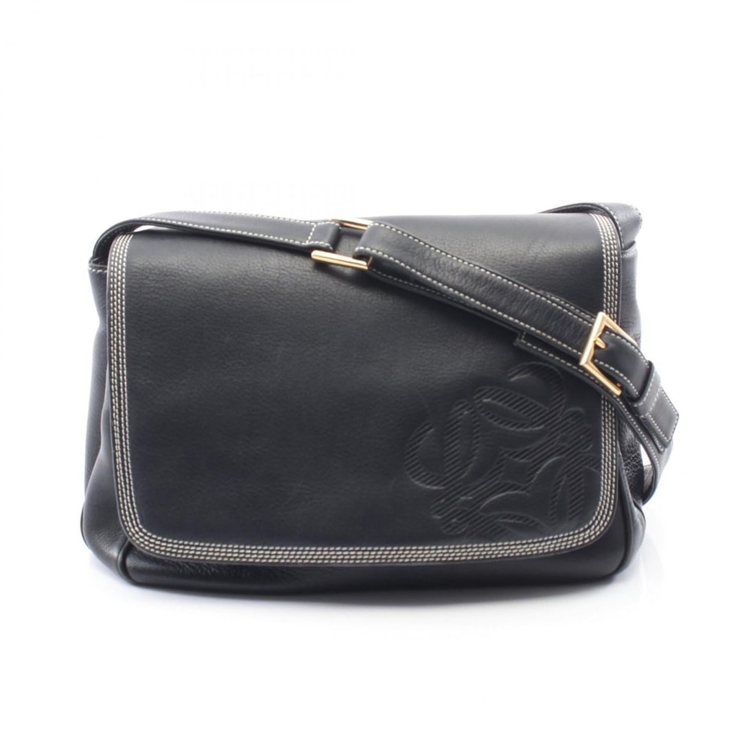 Loewe Anagram Shoulder Bag/Handbag, Leather, Women's, Navy: --- Catalog ---Category: SizeSize (HxWxD): 21cm x 25cm / 8.26'' x 9.84''Category: DesignType: Handbag, Shoulder bagColor: NavyGender: WomenMaterial: Leather Category: GeneralBrand: Loewe--- Item List 