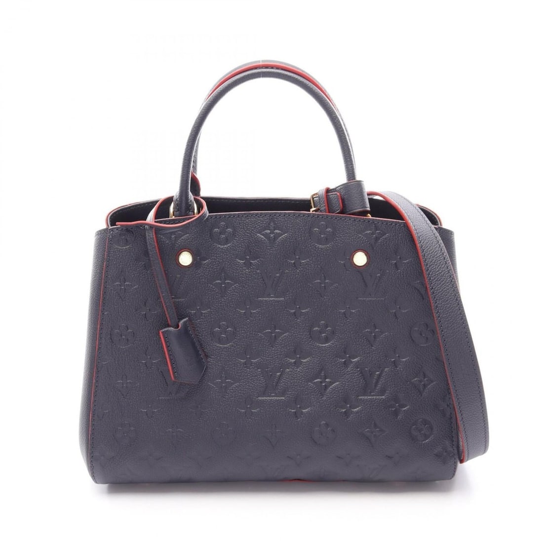Louis Vuitton Montaigne MM 2-Way Handbag, Leather, Monogram Empreinte, Women's, Navy, M42746: --- Catalog ---Category: SizeSize (HxWxD): 22.5cm x 30cm x 15cm / 8.85'' x 11.81'' x 5.9''Category: DesignType: HandbagColor: NavyGender: WomenMaterial: Leather Category: GeneralMPN: M42746Brand: Loui