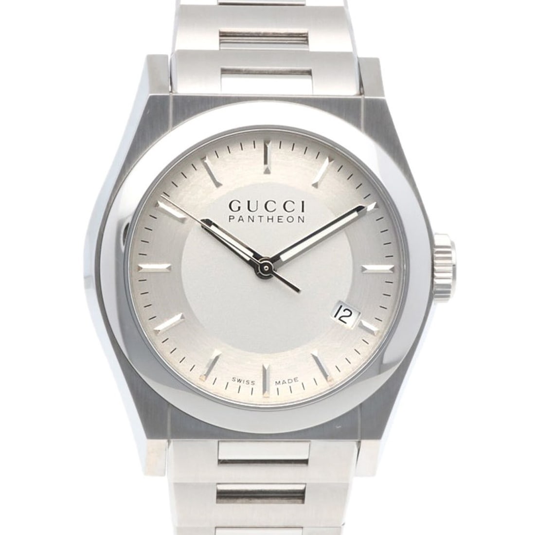 Gucci watch, stainless steel, 115.4 (806317239), quartz, men's, GUCCI: --- Catalog ---Category: SizeWrist Size: 18cm / 7.08''Case Diameter: 35.5mm / 1.4''Category: DesignType: WristwatchGender: MenMaterial (Band): Stainless steelMaterial (Case): Stainless steelCategory: 